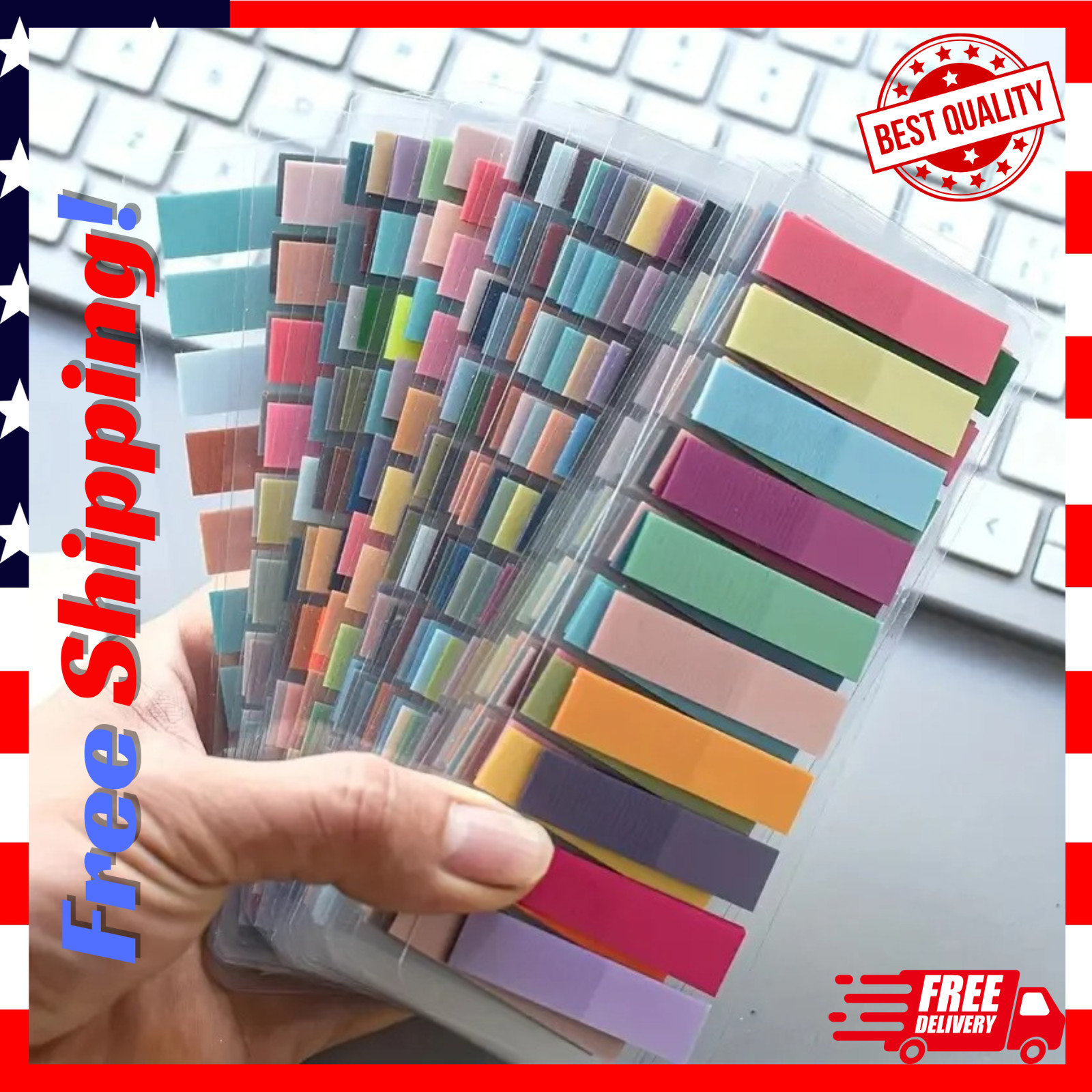 200PCS Page Markers Sticky Index Tabs Book Annotation Bookmark Notes Small Po…