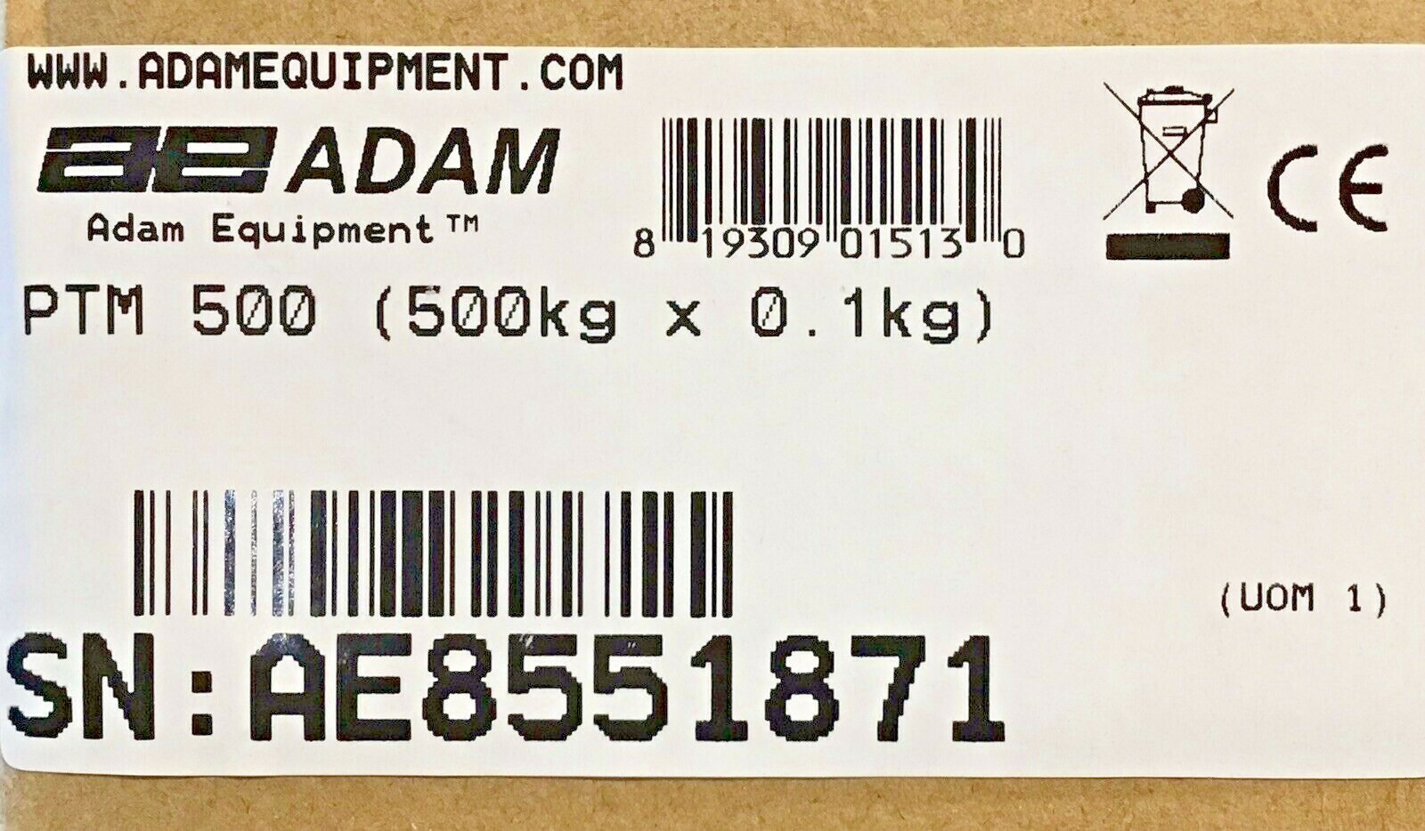 ADAM EQUIPMENT PTM 500 DRUM AND WHEELCHAIR PLATFORM SCALE WITH GK-A INDICATOR