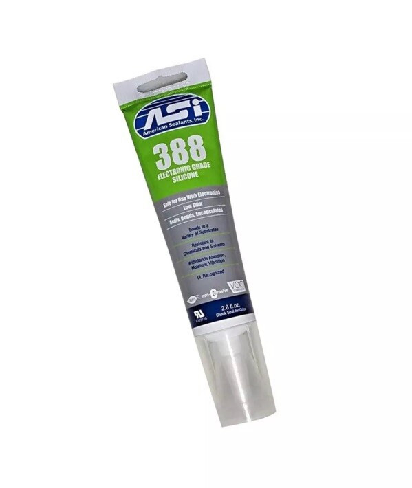 ASI 388 Clear Electronic Grade Silicone – 2.8 oz Squeeze Tube