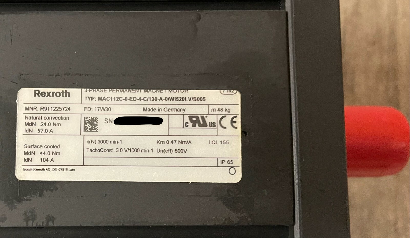 REXROTH MAC112D-0-ED-4-C/130-A-0/W1520LV/S005 MANUFACTURER REFURBISHED Warranty!