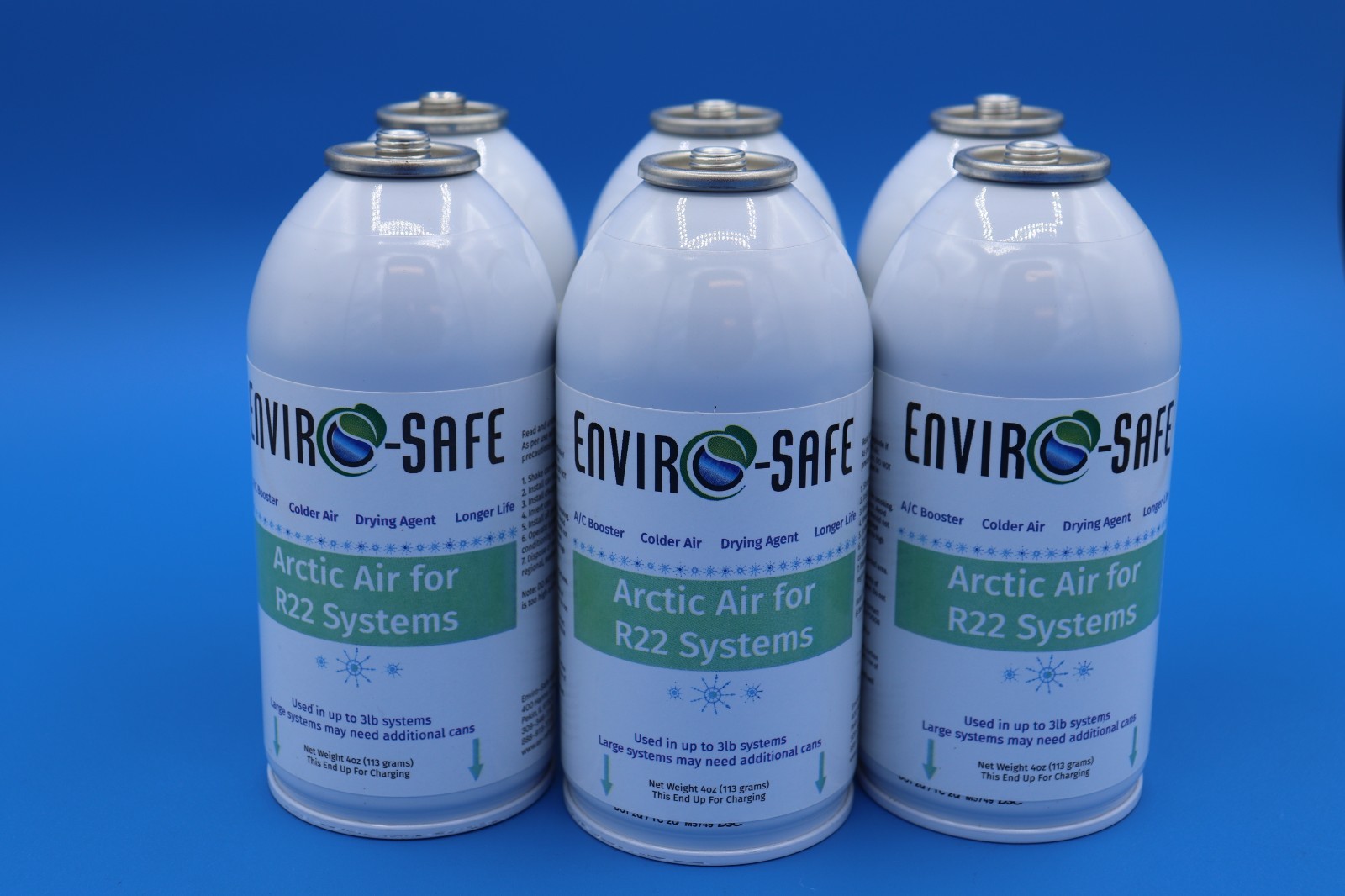 Envirosafe Arctic Air for R22, AC Support, (6) Cans