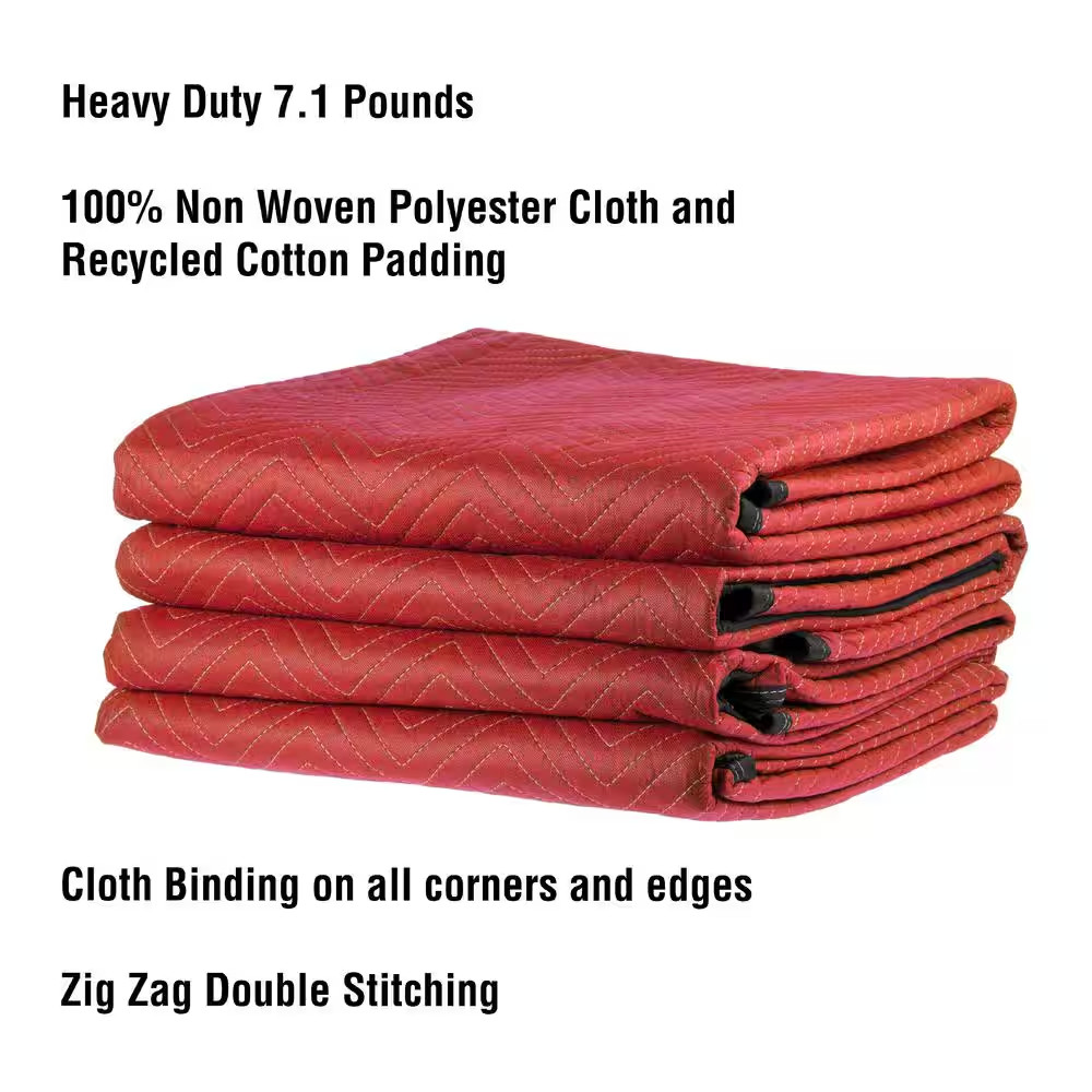 80 In. L X 72 In. W Heavy-Duty Padded Moving Blanket