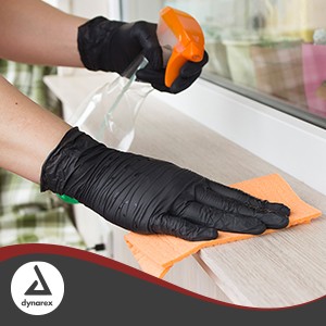 Safe-Touch Black Nitrile Exam Gloves, Powder-Free, Large, 1 Box of 100 Gloves,