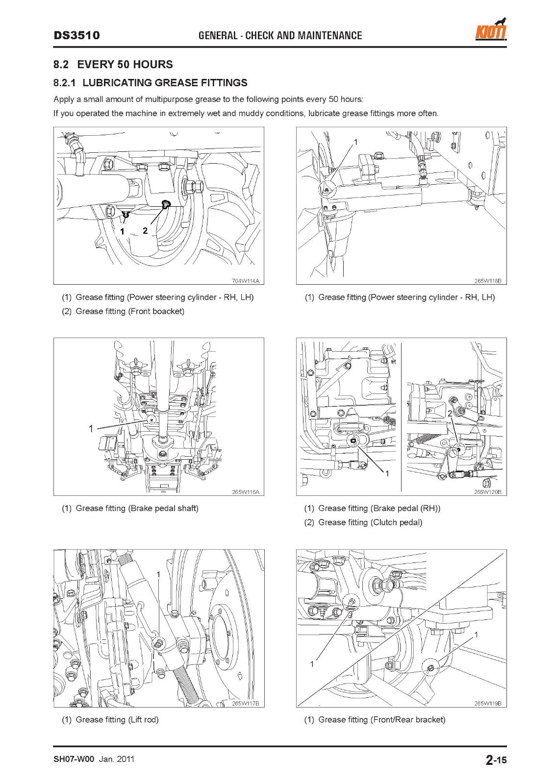 DS3510 Diesel Tractor Workshop Repair Manual Fits Kioti Daedong 3A165LWD