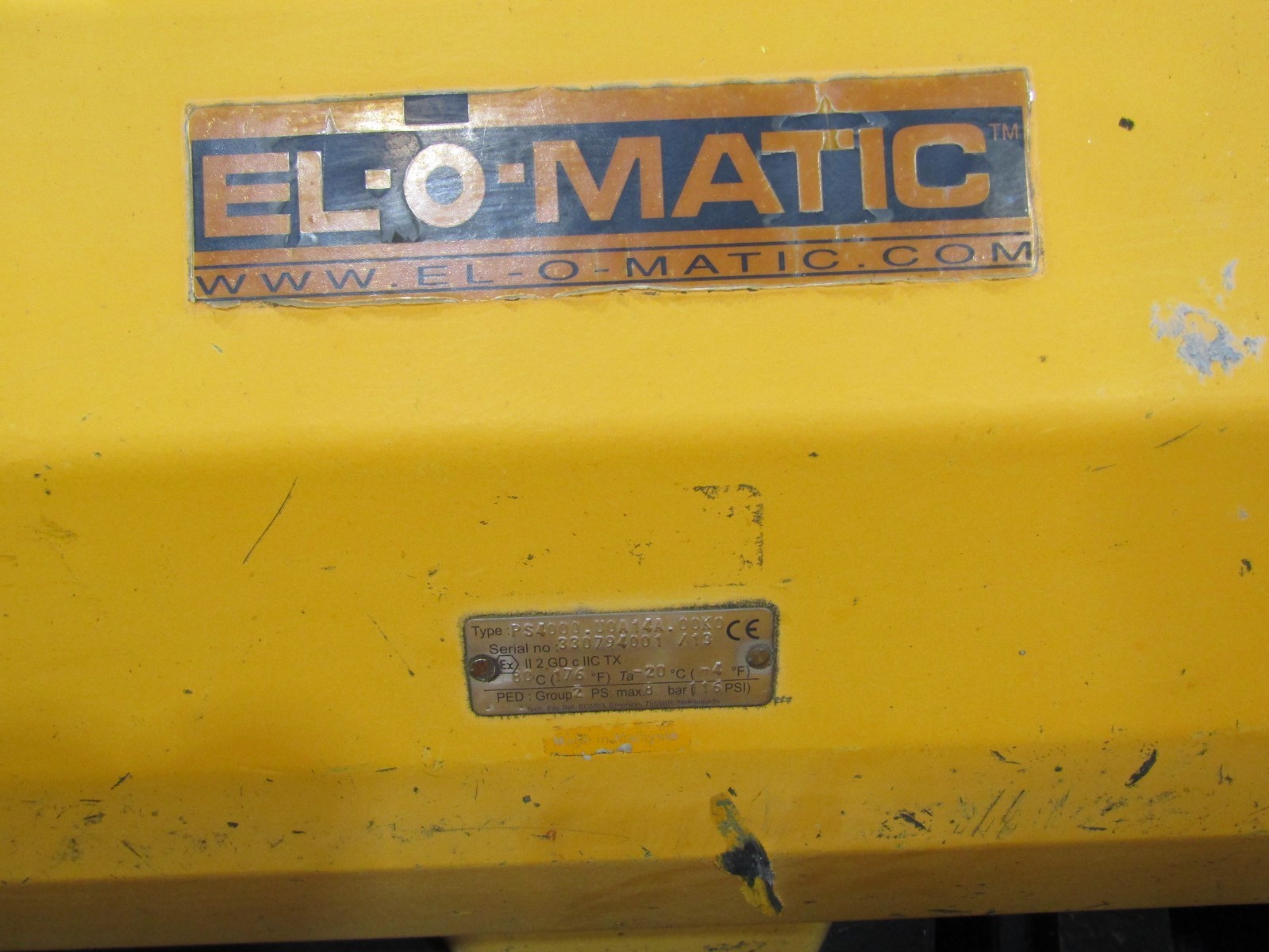 🙌 EL-O-MATIC PNEUMATIC VALVE ACTUATOR GROUP 2 8 BAR 116 PSI PS4000.U0A14A.00K