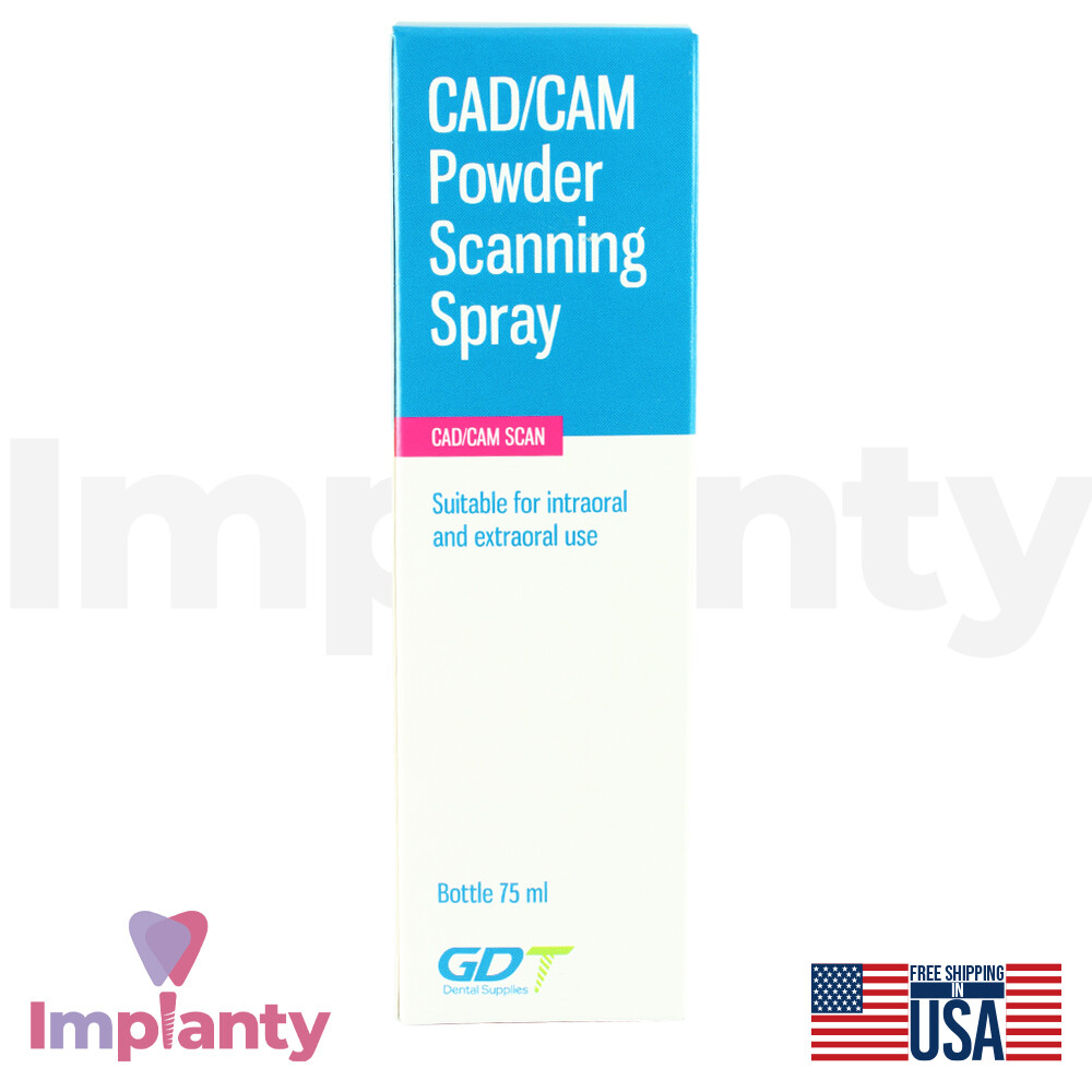 1x Dental CAD/CAM Powder Scanning Spray 75ml Efficient Water Soluble Dentistry