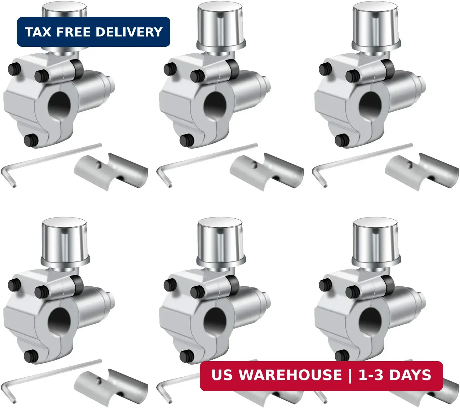 6 Pack BPV-31 Bullet Piercing Valve Line Tap Valve Kits Adjustable Valve for Air