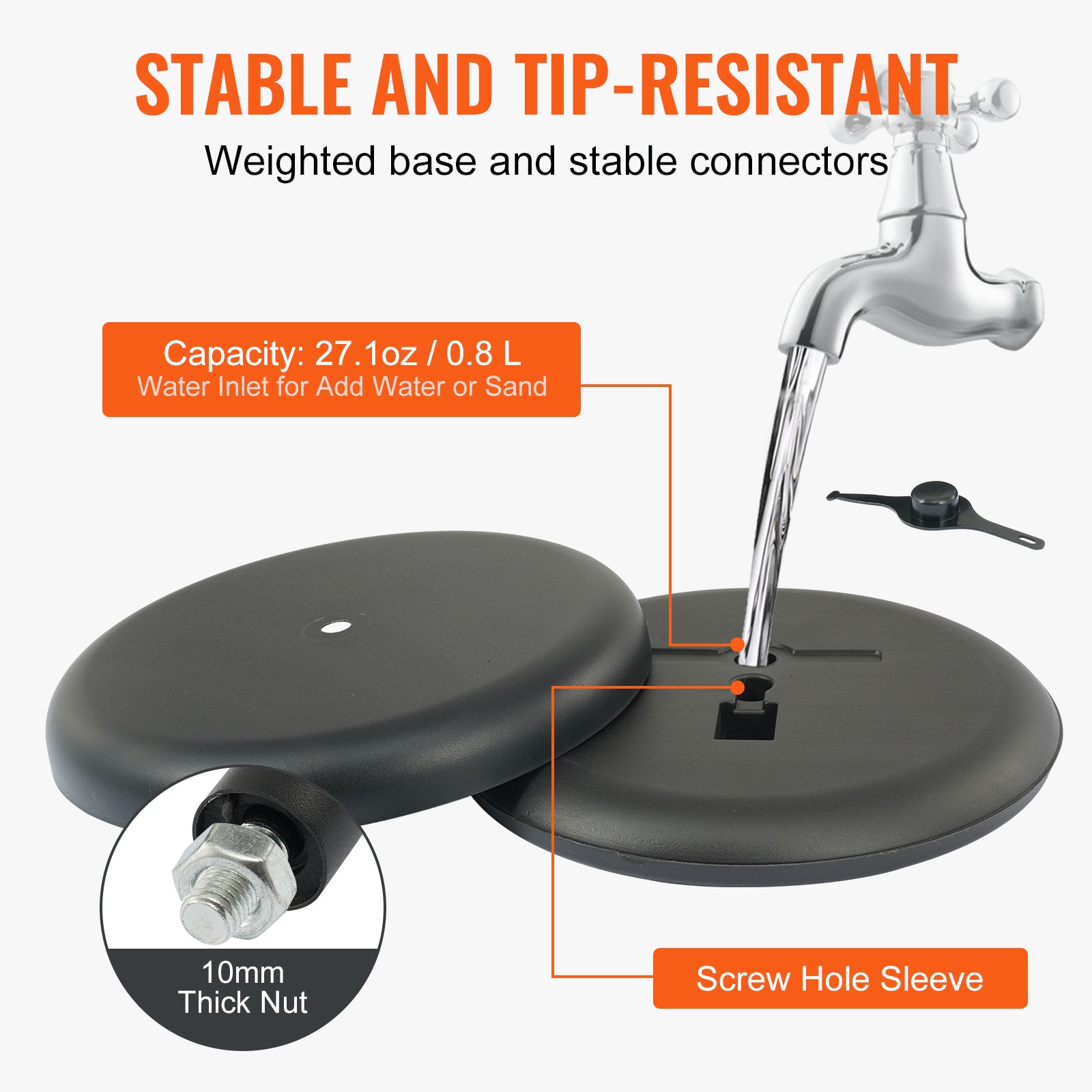 Uimoso Adjustable Pedestal Poster Stand with 8.5 x 11 In Display and Round Base
