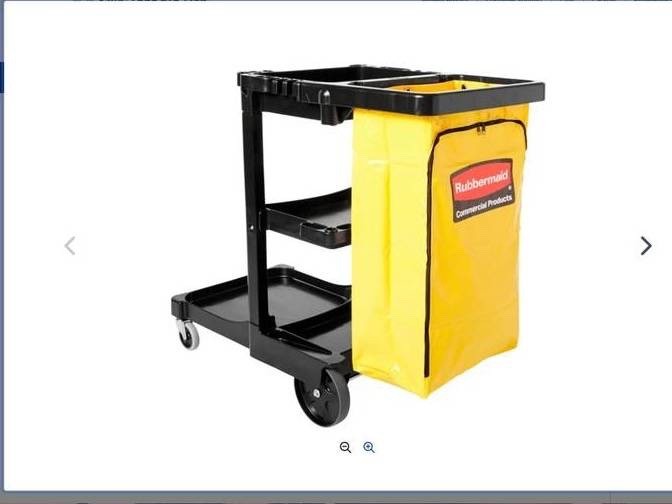 Lot of (3) Rubbermaid Commercial 1966719 24 gal Zippered Cleaning Cart Bags NEW