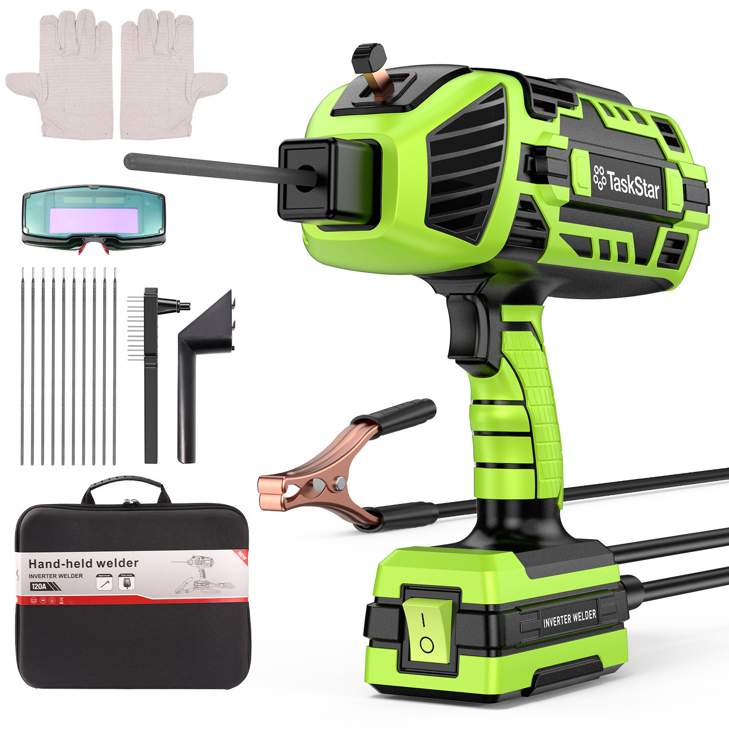4600W Welding Machine 110V Handheld IGBT Inverter ARC Welder Gun Stick Welder
