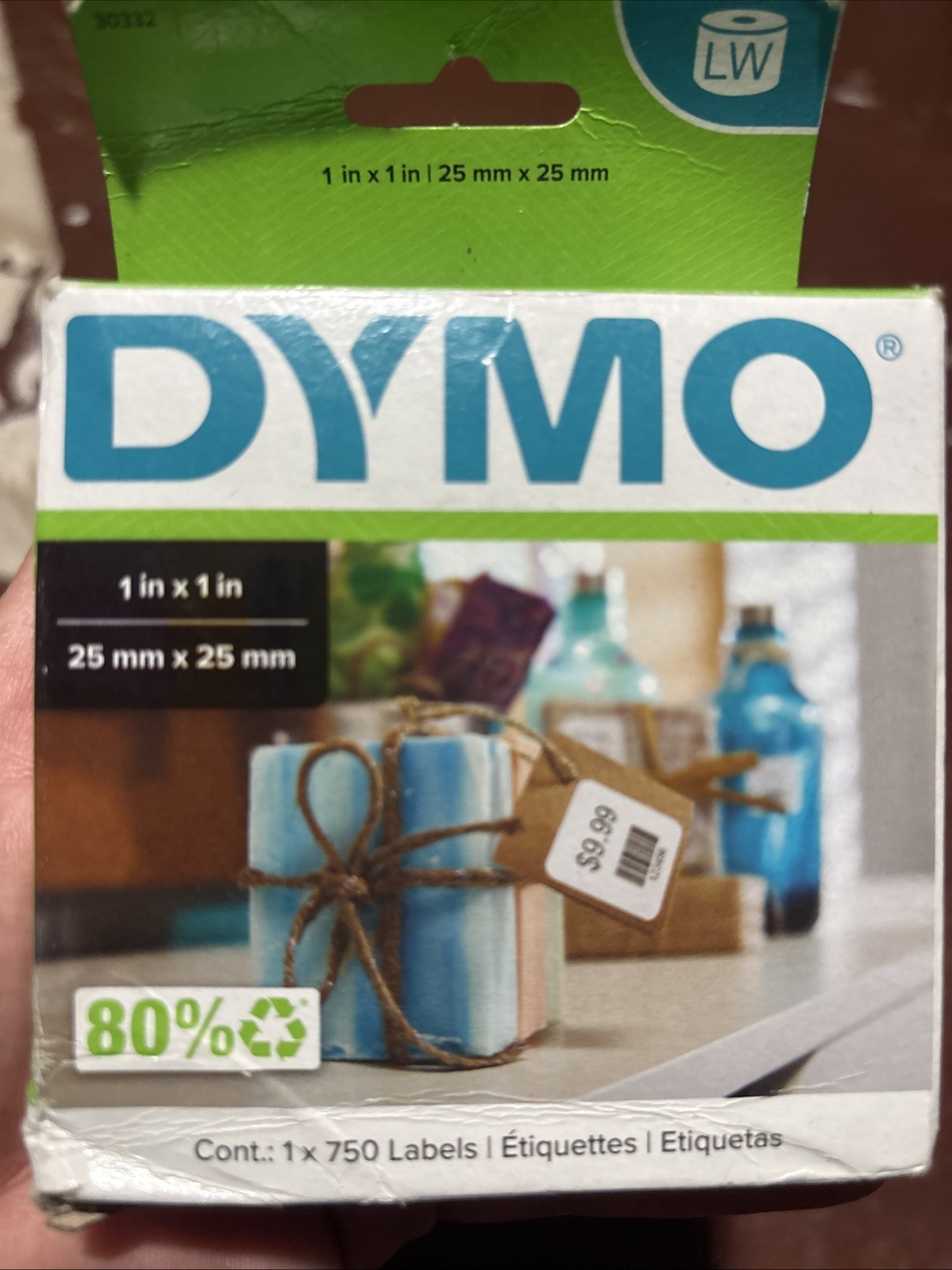 Dymo White Label – 1″ X 1 Roll, 750 Multipurpose (30332)