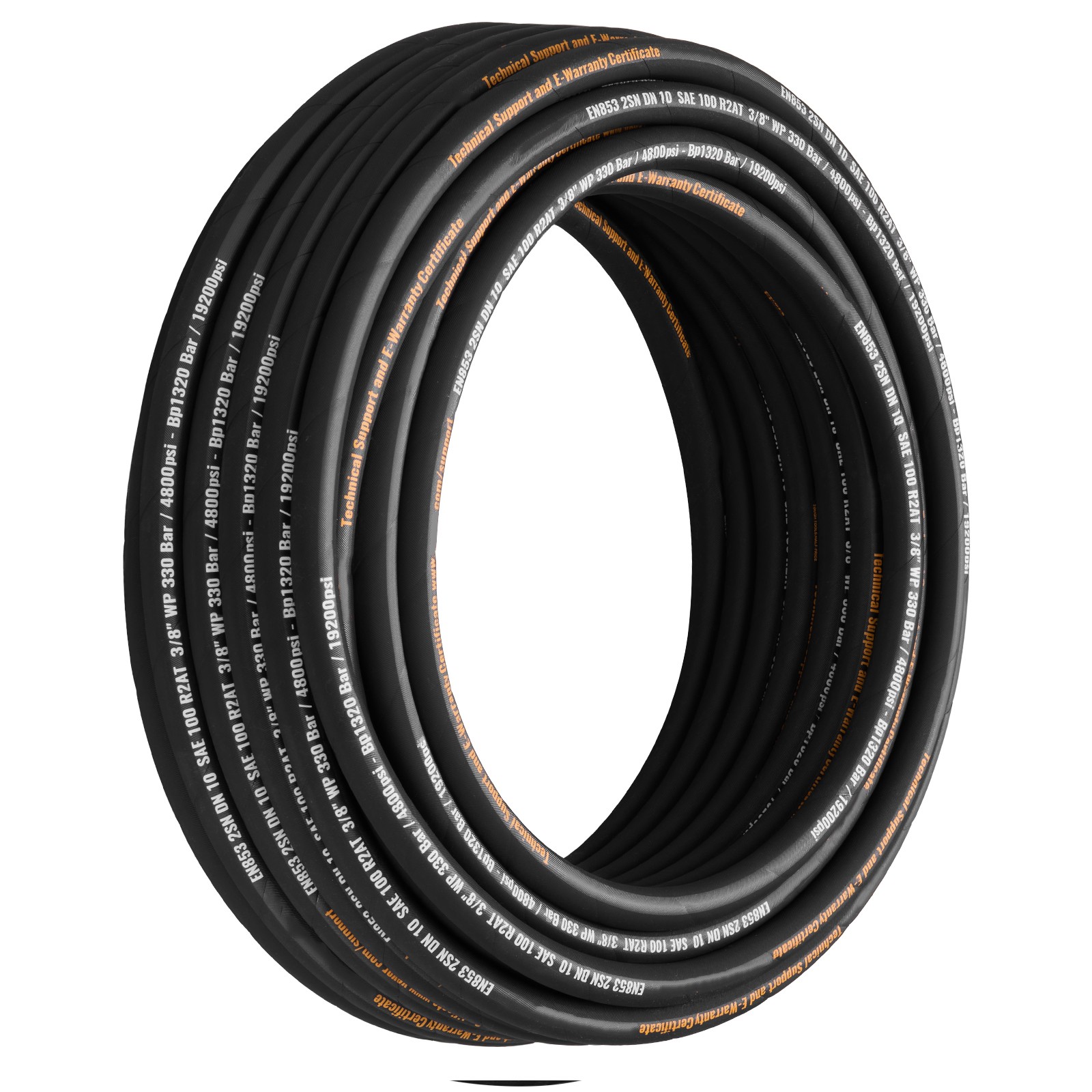Uimoso Hydraulic Hose, 100 ft Coiled Hose, High-Pressure 5000 PSI Bulk Hose