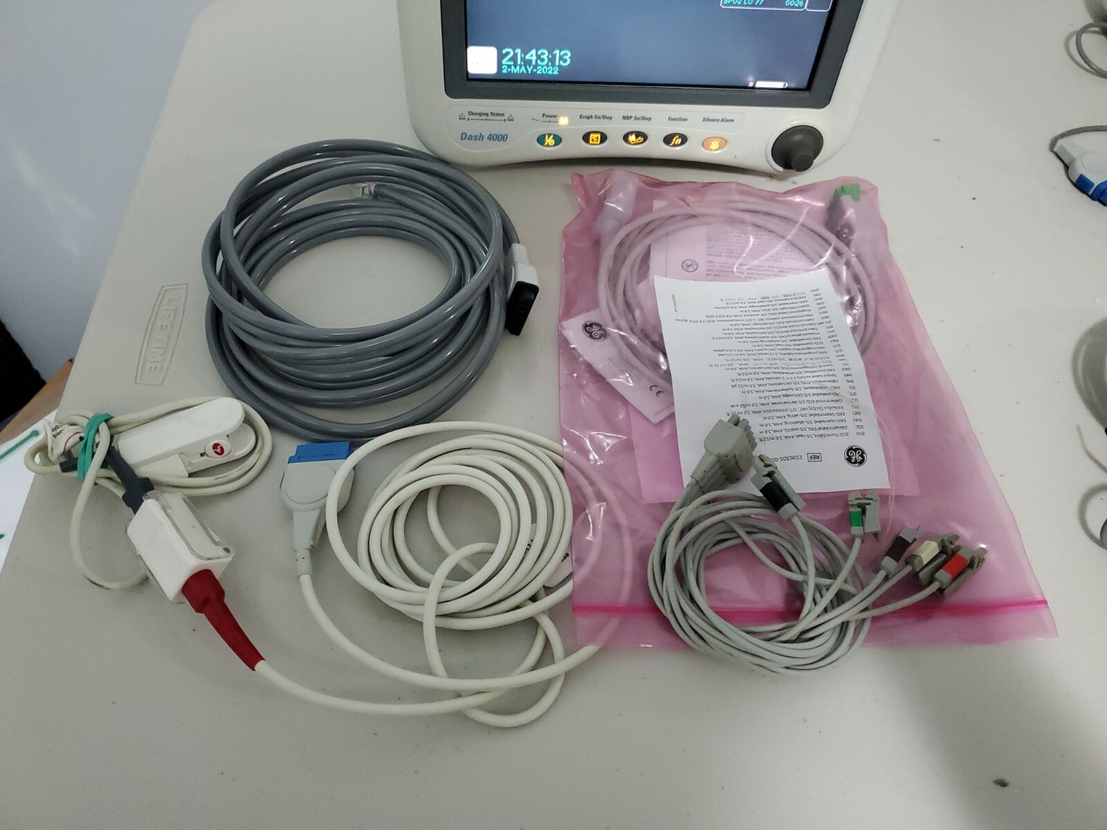 GE Dash 4000 Patient Monitor – 2 IBP, Eco2 enabled, Masimo , NellcoSPO2, Printer