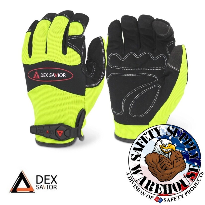Dex Savior MG101 Mechanic Gloves Premium Synthetic Leather Padded Palm