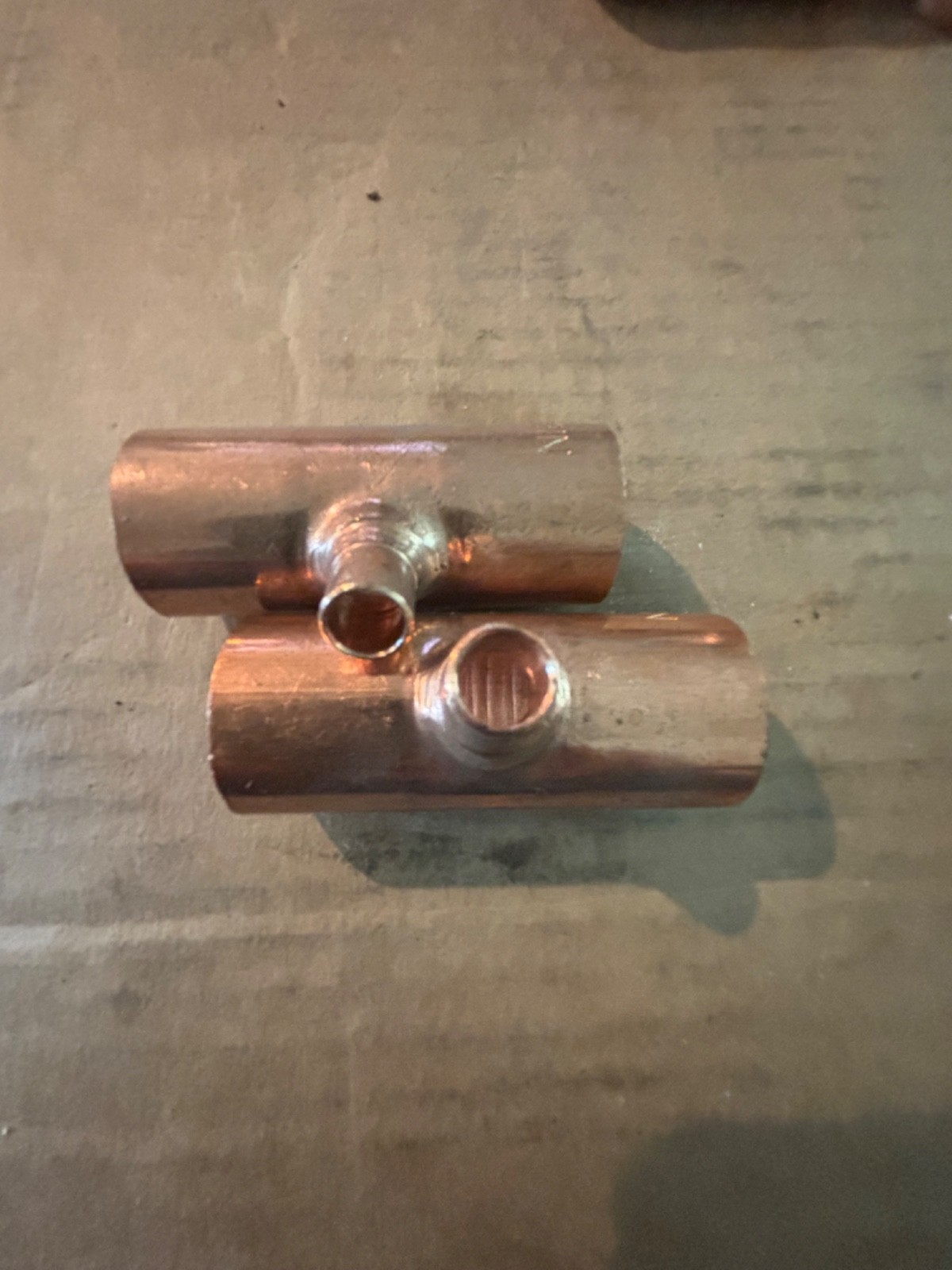 Set of 2 pcs Nibco 611R 1-1/4″ X 1-1/4″ X 3/8″ Nom C Copper Reducing Tee fast sh