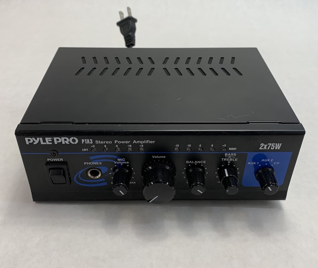 Pyle Pro PTA3 2x75W Stereo Power Amplifier – Power Tested
