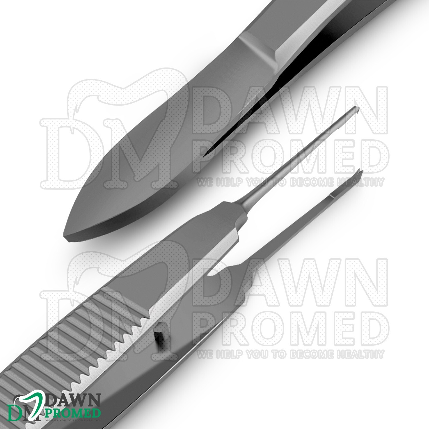 Castroviejo Suturing Forceps 0.3mm 1×2 teeth 4″ Tying Tweezer Dermal Instrument
