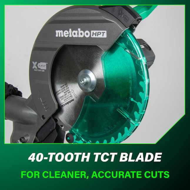 Metabo HPT 10″ 15-Amp Single Bevel Compound Corded Miter Saw C10FCG2 – NEW