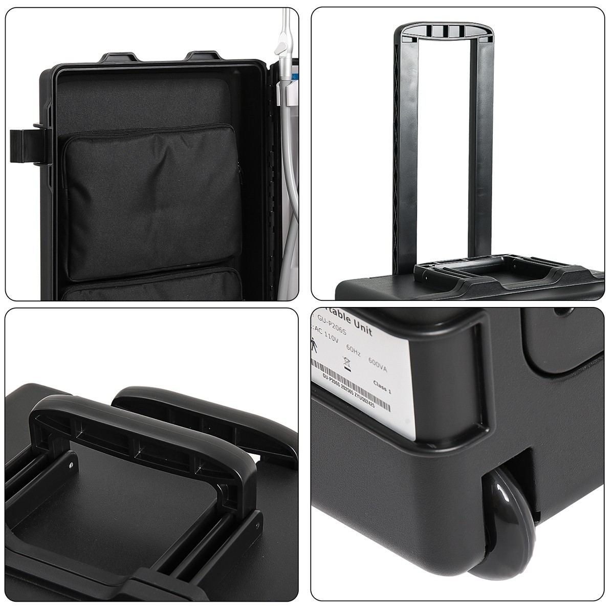 Portable Dental MobleDelivery Unit Powerful Suction Air Compressor 4Hole