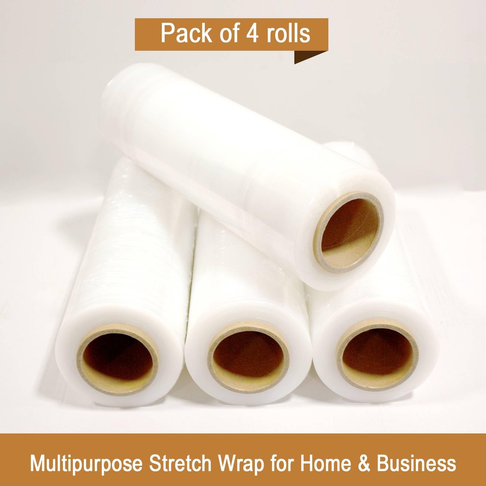 18″ x 1500FT Industrial Class Pallet Wrap, 80 Gauge Heavy-Duty Stretch Film, …