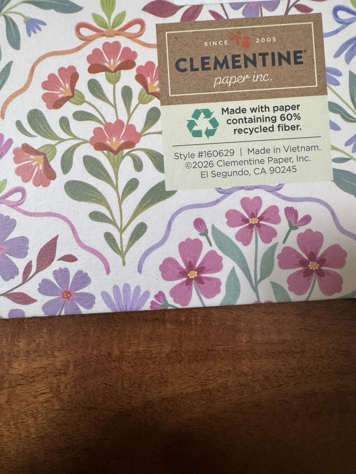2027 Clementine 12 month Floral Planner July 2026-June 2027 11×9” Notebook Size