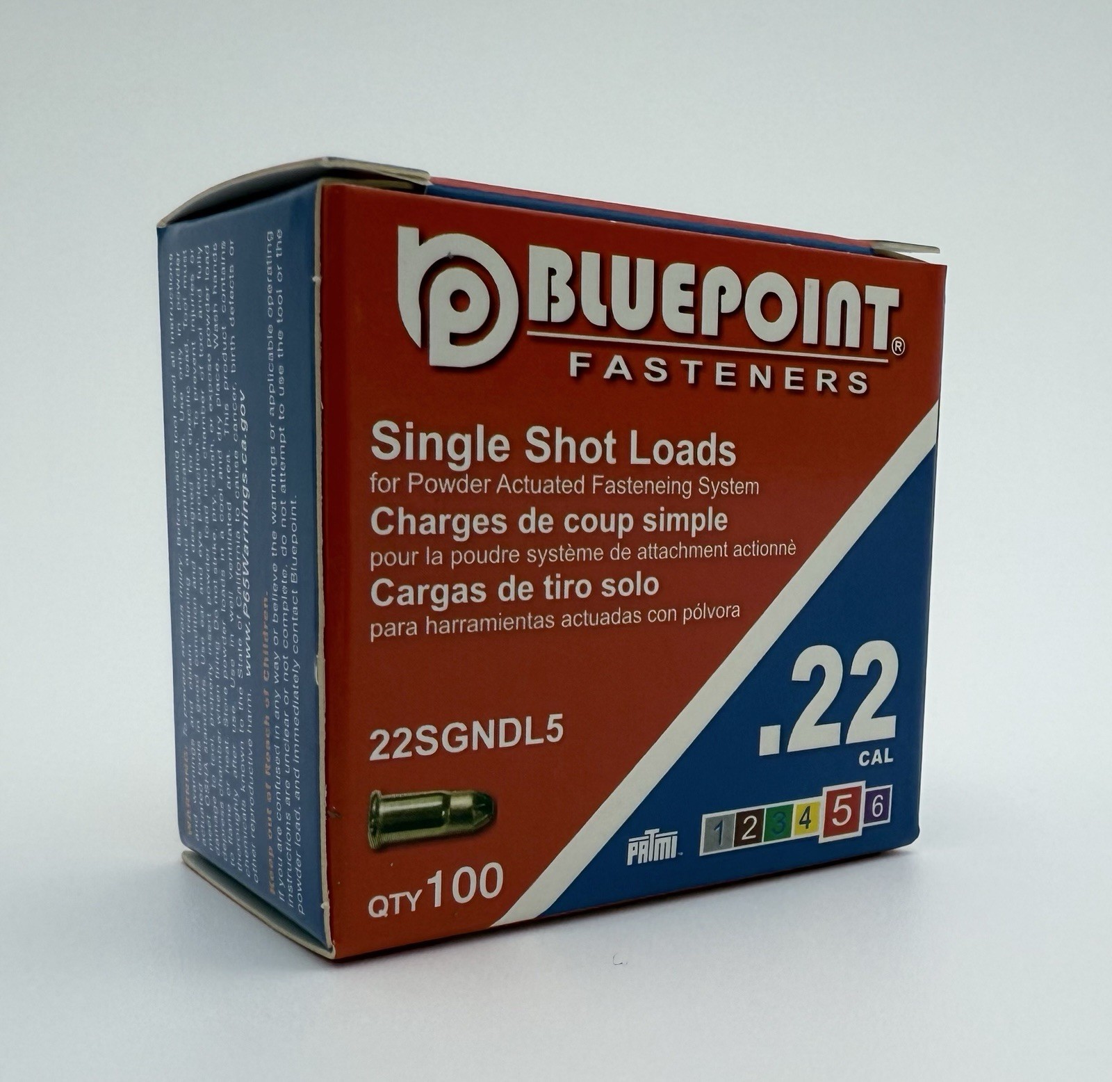 Bluepoint 22SGNDL5 Red .22 Caliber Neck Down Single Shot Powder Loads