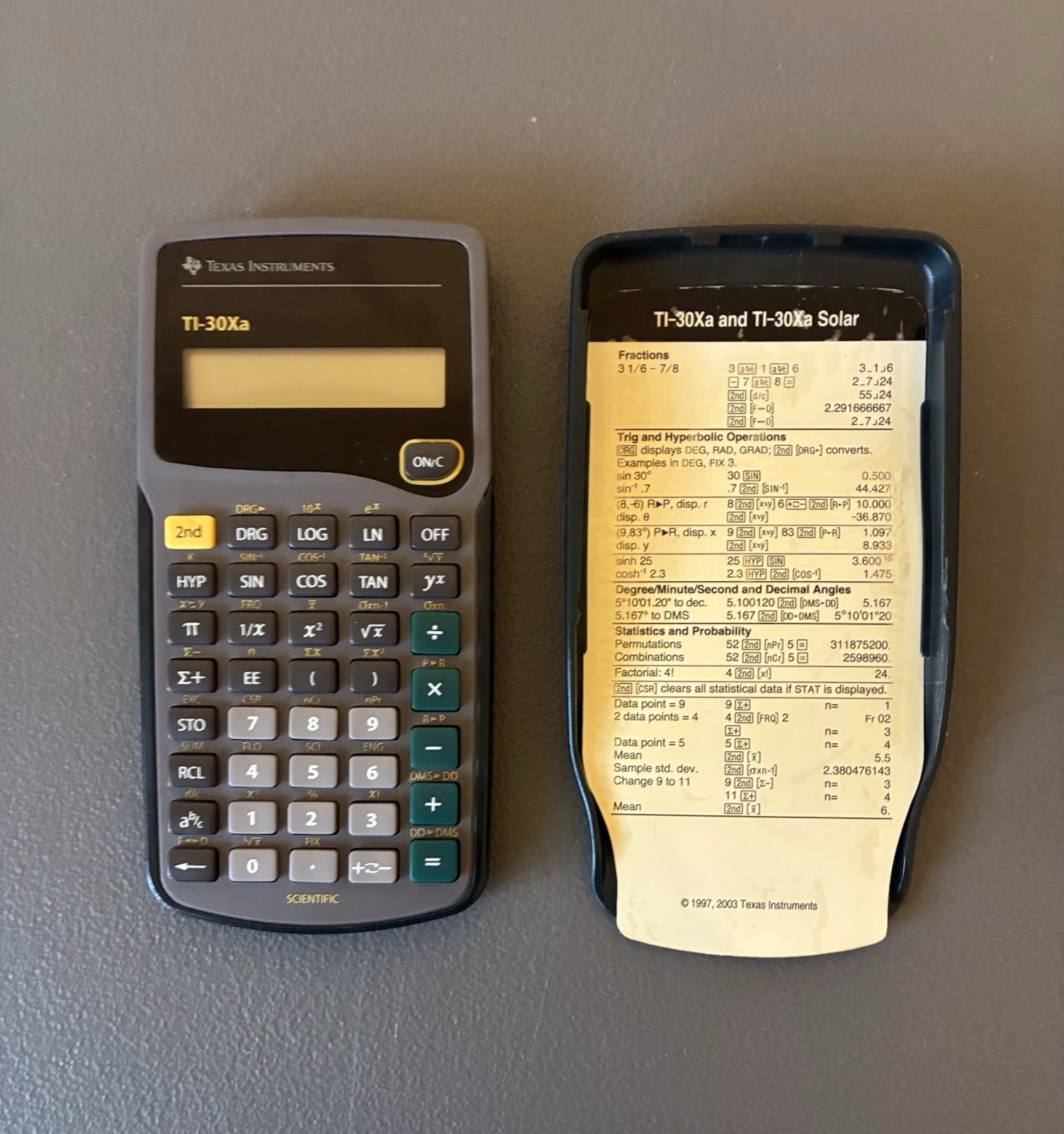 📦 Texas Instruments TI-30XA Gray Scientific Calculator Needs Battery