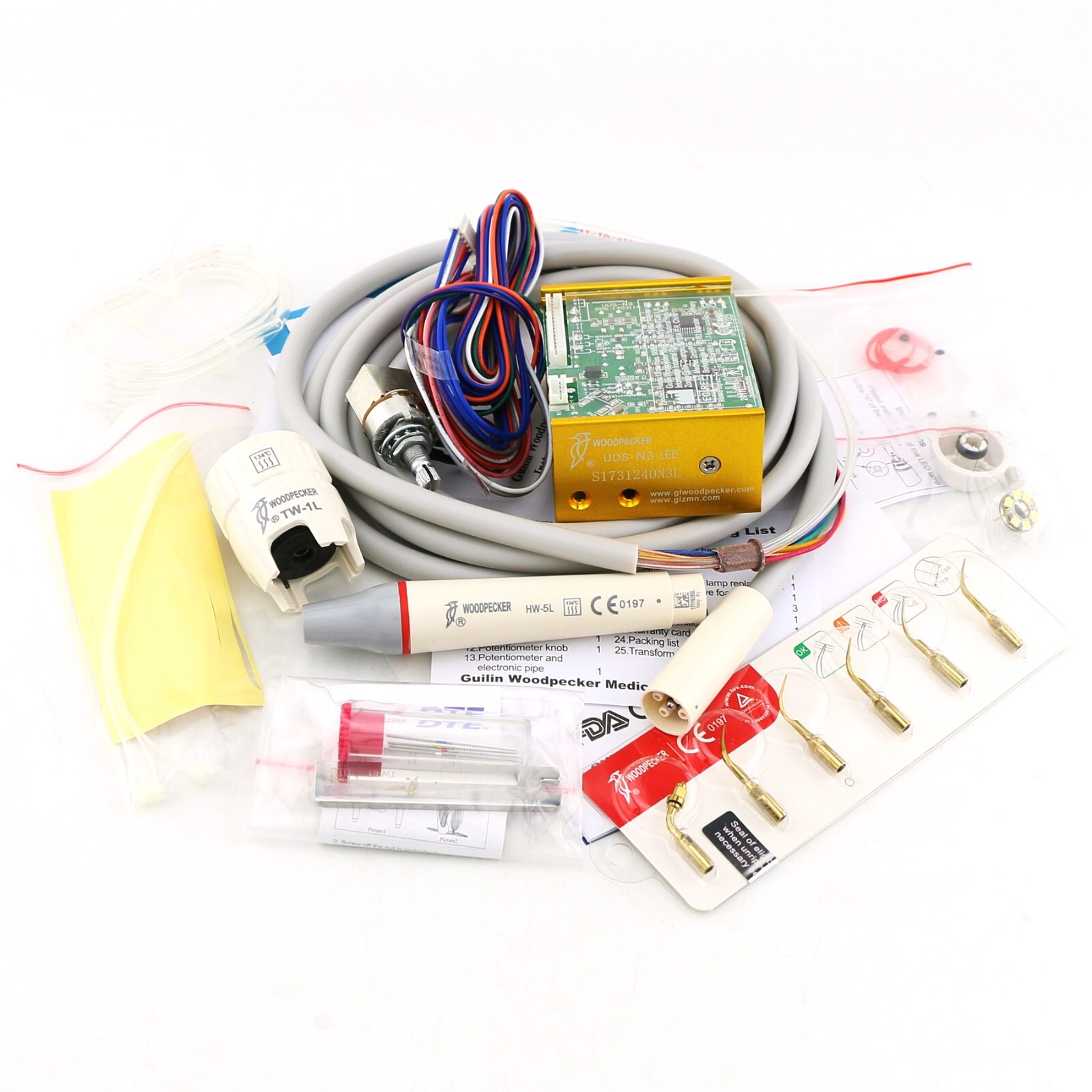 Woodpecker Dental Ultrasonic Piezo Scaler Built-in UDS-N2/N3 LED EMS Handpiece