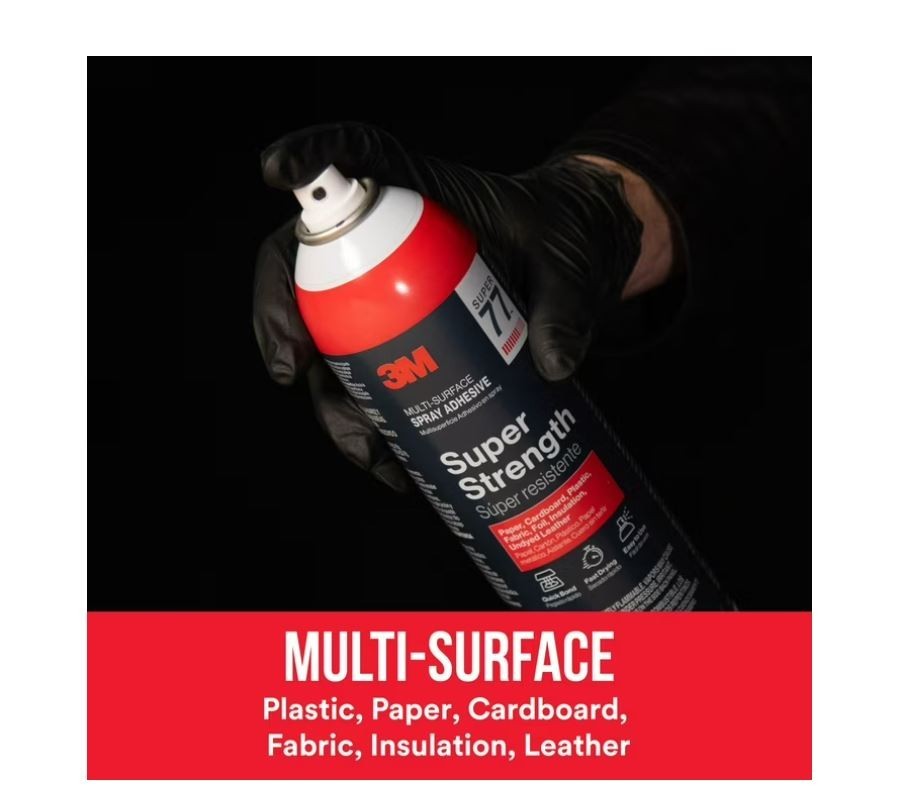 3M Super 77 Multi-Surface Spray Adhesive, Glue, Fabrics, Crafts, 14.1 oz