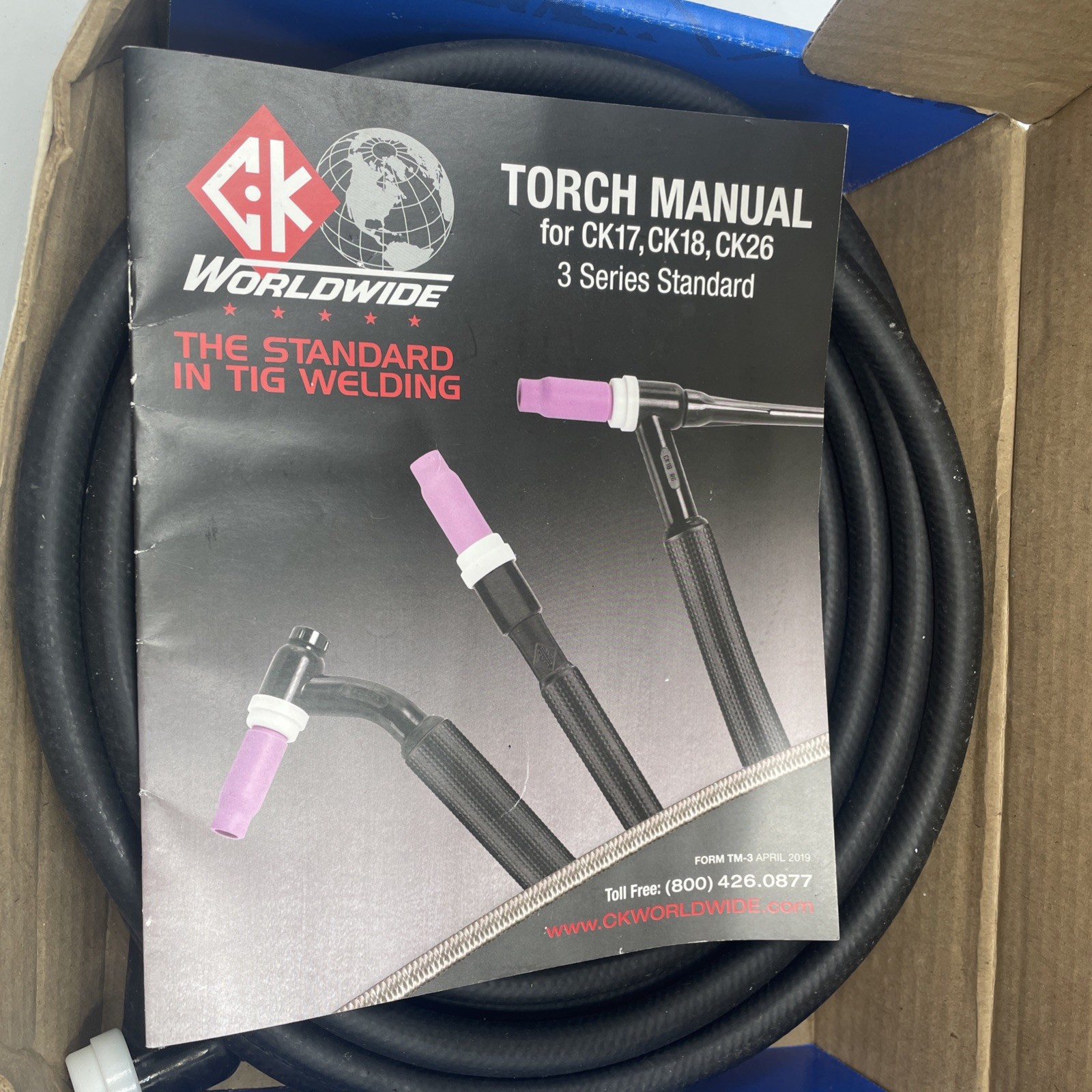 CK9 Air Cooled TIG Torch Kit Flex 125A 12.5′ 1-Pc Super-Flex CK9-12-RSF FX new