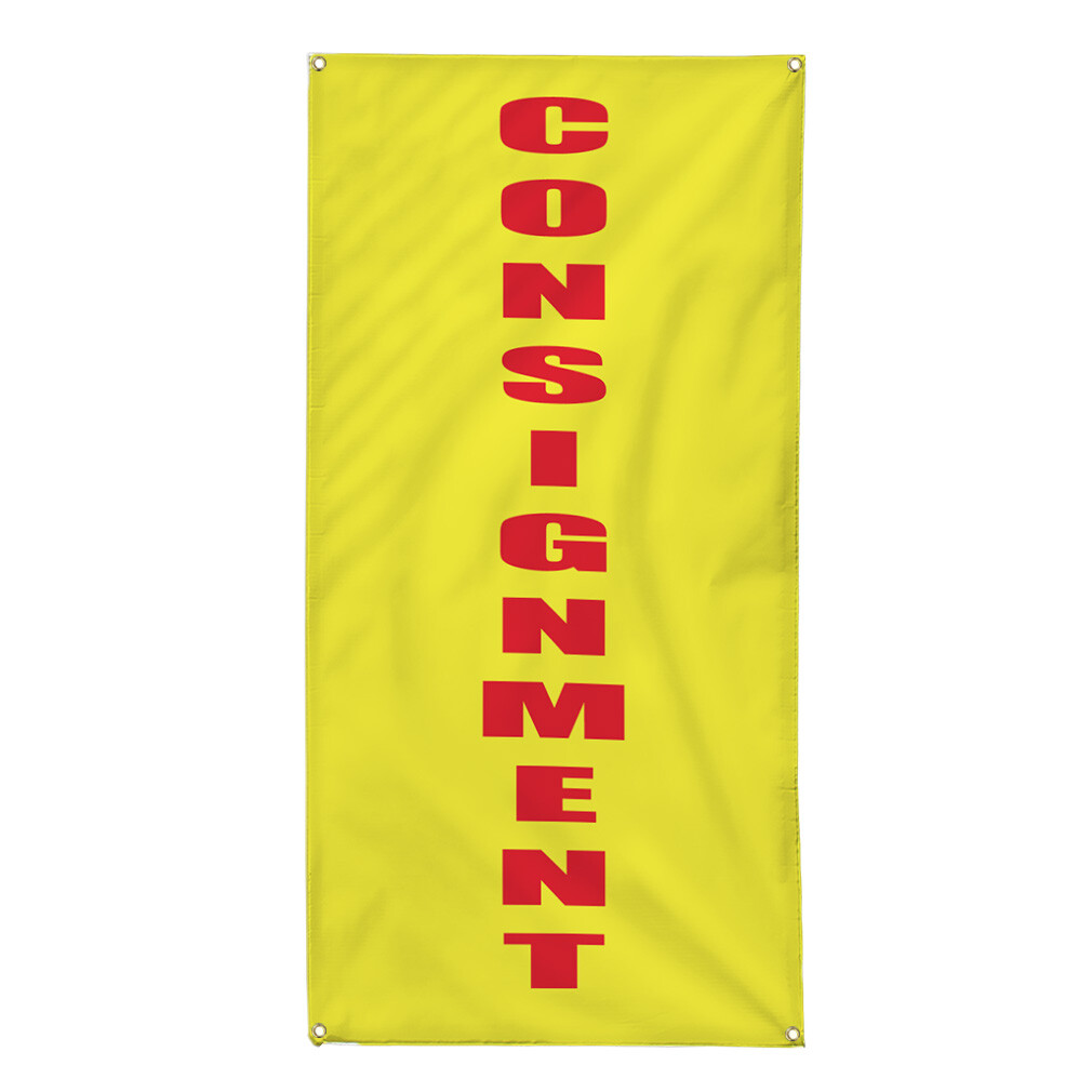 Vertical Vinyl Banner Multiple Sizes Consignment Promotion Business Business