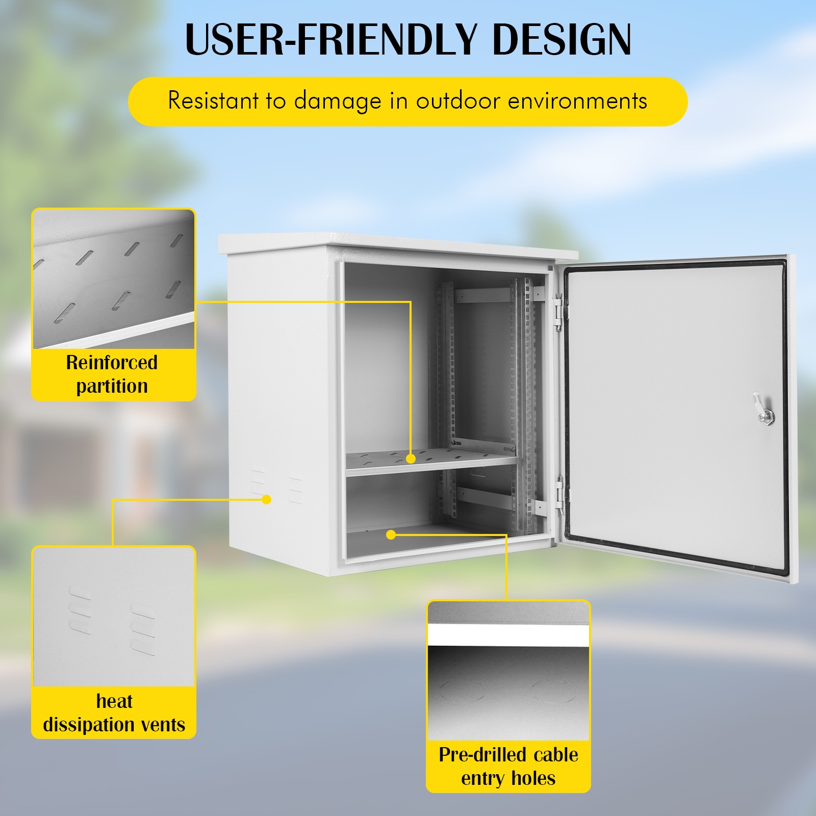 Steel Electrical Box Electrical Enclosure Box 23.62×23.62×17.72» Metal IP55