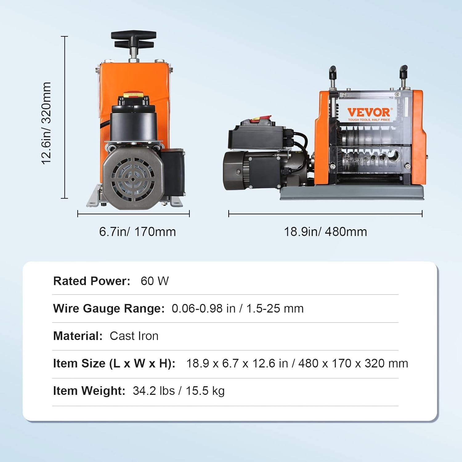 Electric Wire Stripping Machine, 0.06»-0.98» Automatic Wire Stripper Machin…