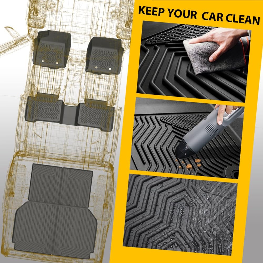 TPE Floor Mats Cargo Liner for Honda Accord Sedan 08-12 Not Coupe 3PCS All-Weath