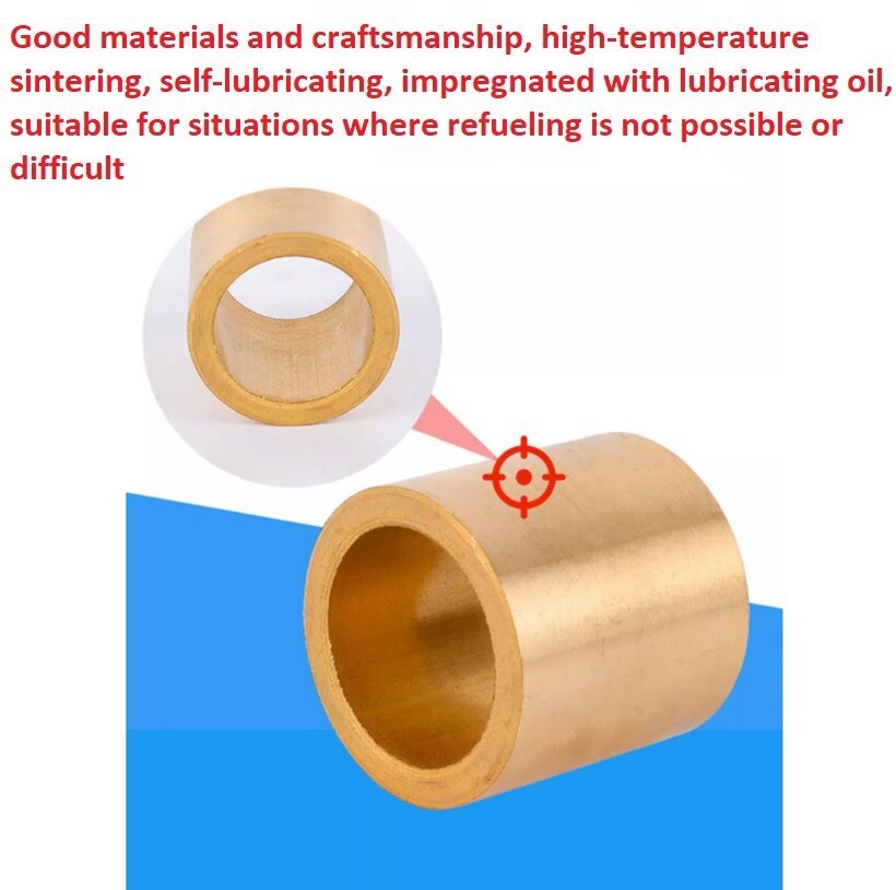 Bronze Bushing Bearing Sleeveing Oil Filled Sintered Sleeve Bearing 125 Sizes