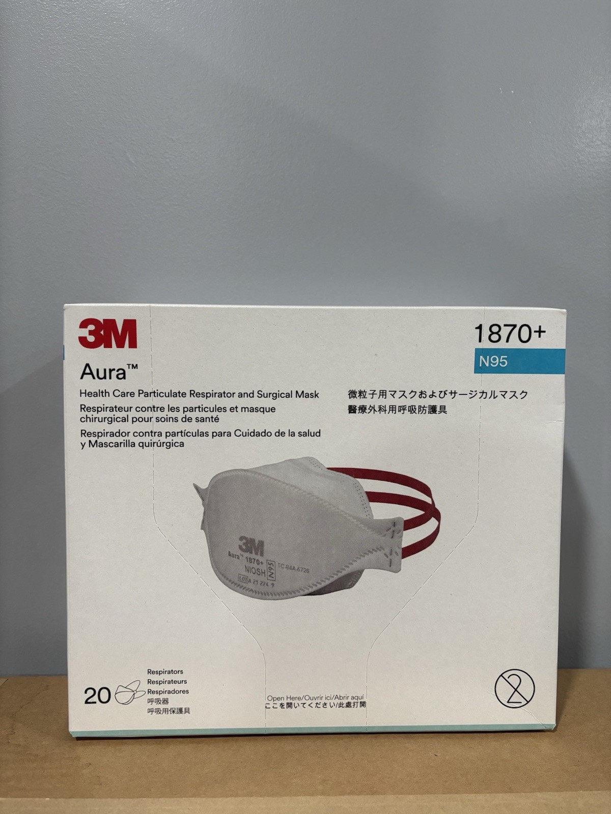 3M Aura 1870+ 20 Protective Face Masks NIOSH Approved N95 Particulate Respirator