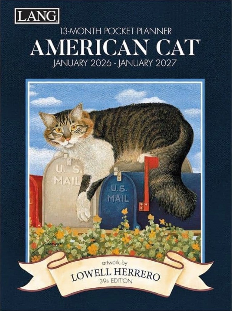 Lang American Cat ● 2026 Monthly Pocket Planner ● [New] ● 4-1/2″ x 6-1/2″