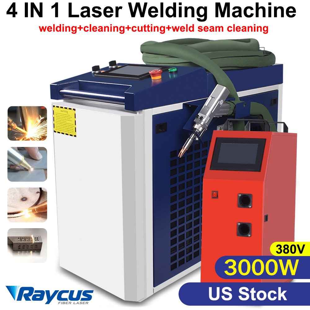 Raycus 3000W Handheld Fiber Laser Welder Cutting Cleaning Machine 4 IN 1 Combo