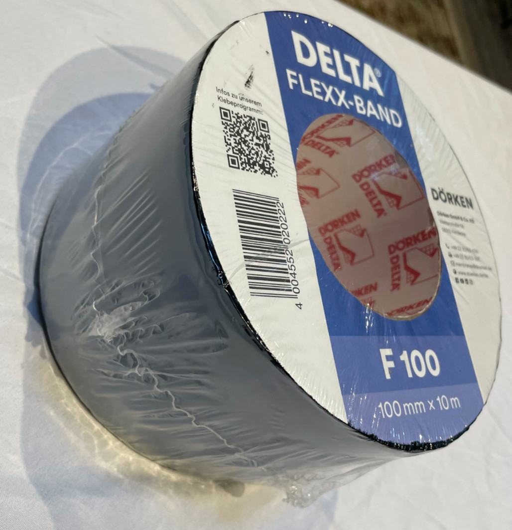 Delta Flexx Band F-100 DORKEN, Joint Waterproofing Adhesive Tape 4″ x 33 ft Roll