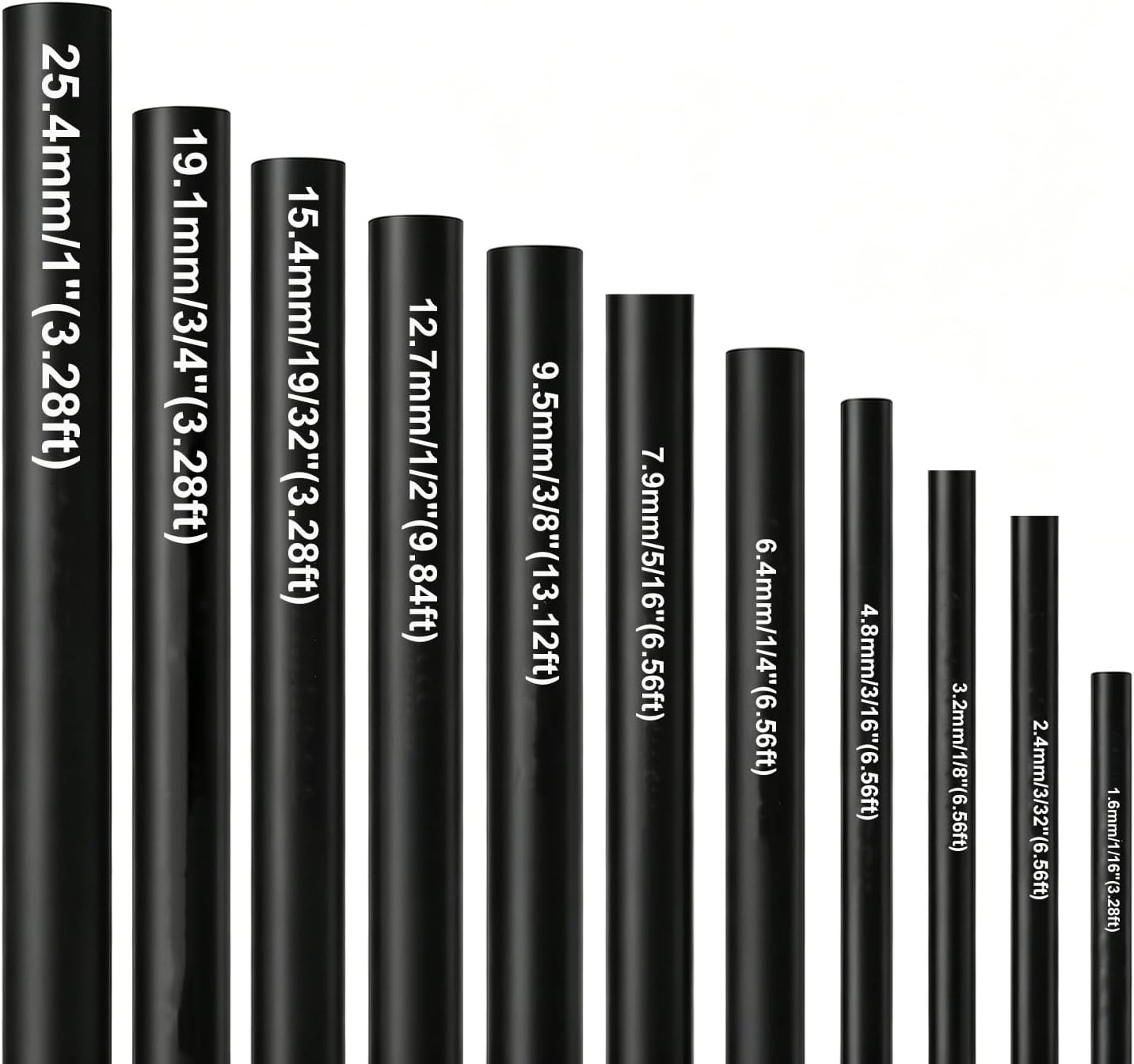 11-Size Heat Shrink Tubing Roll Kit 69 Ft Total,4:1 Adhesive-Lined Waterproof Wi