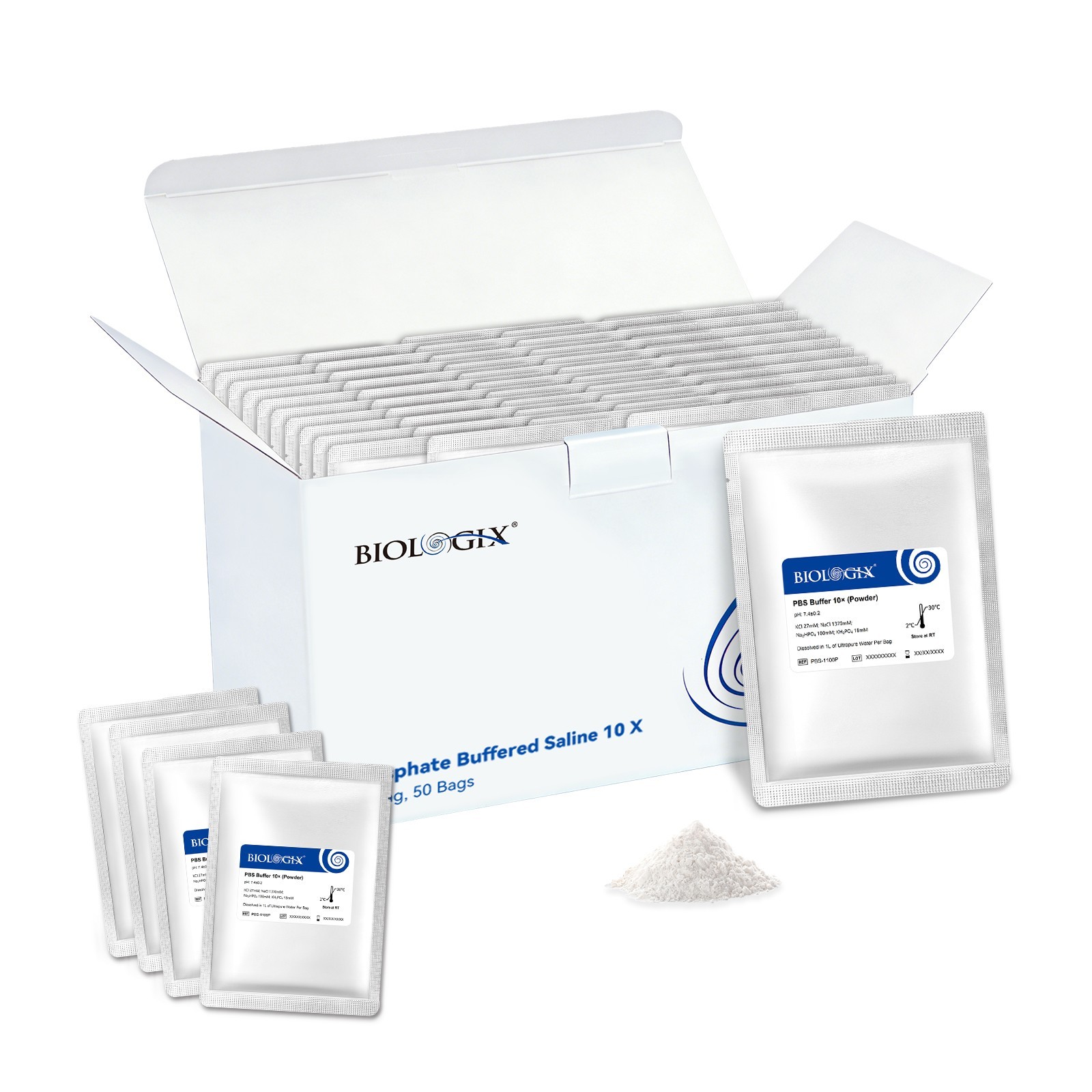 CryoKing Phosphate Buffered Saline 10X, PBS Premixed Powder, 7.4pH