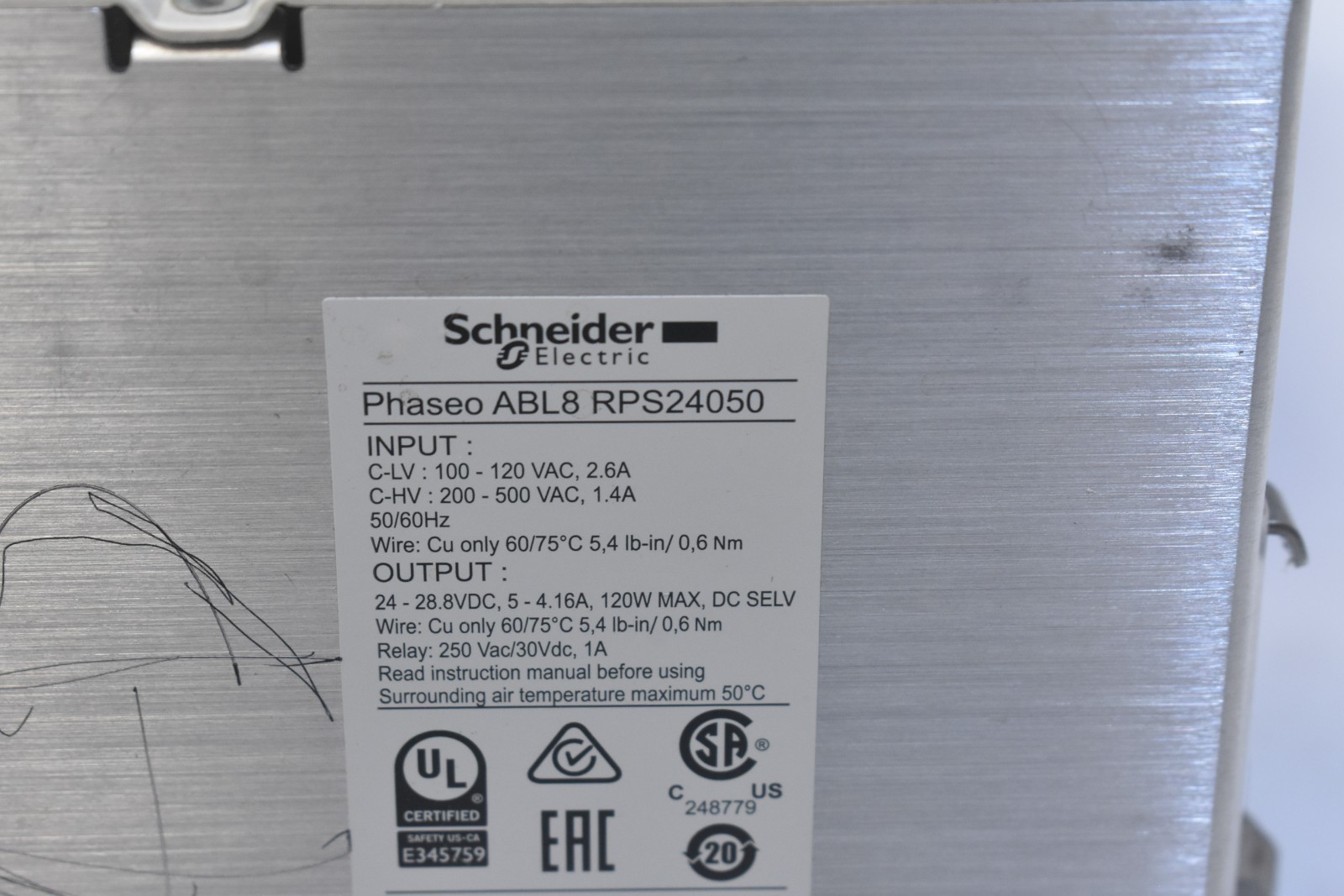 Schneider Electric ABL8 RPS24050 Universal Power Supply Phaseo 9405 Set