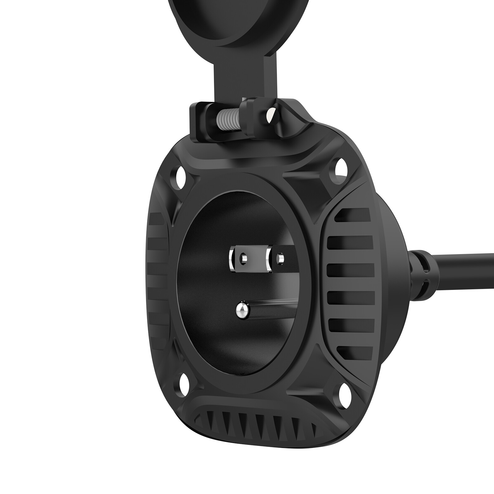 15 Amp 125V AC Power Inlet Port Plug Integrated 20″ Cord For Boat Trucks Trailer