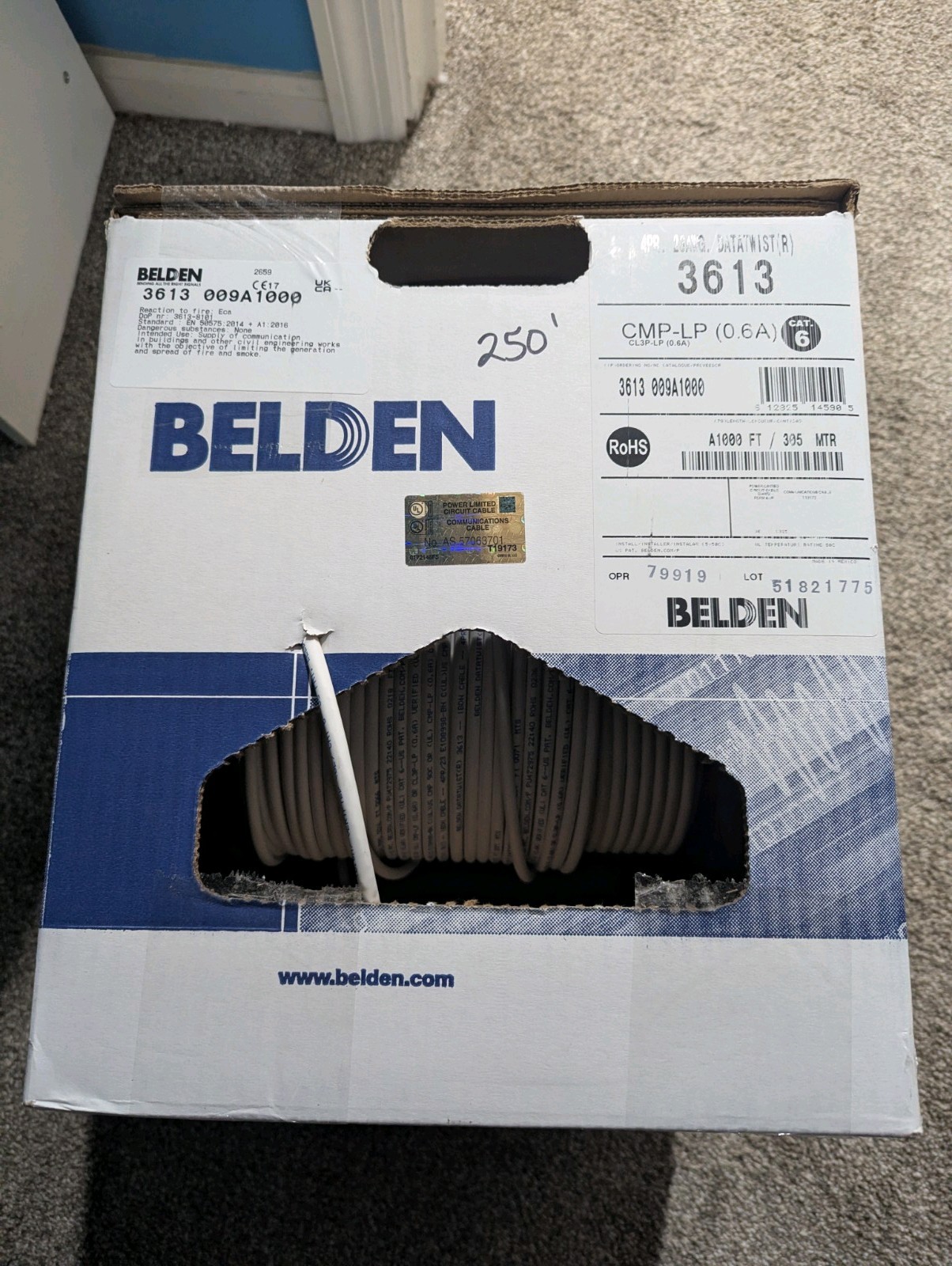 Belden 3613 Cat6 Plenum Unshielded