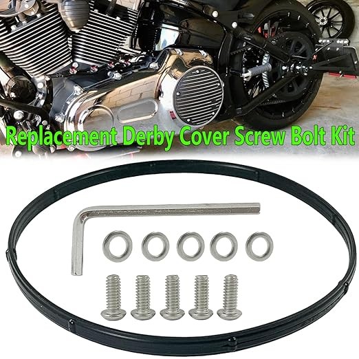 Replacement Derby Cover Screw Bolt Kit Fit for Softail Dyna Touring Comes with 3