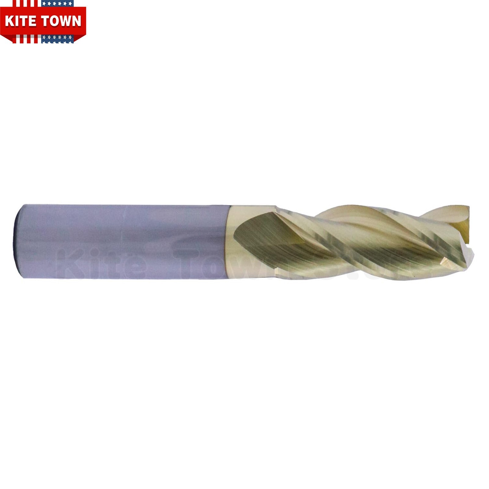 1/2″ 3 Flute 37° Helix Carbide End Mill For Aluminum – Square End – ZRN Coated
