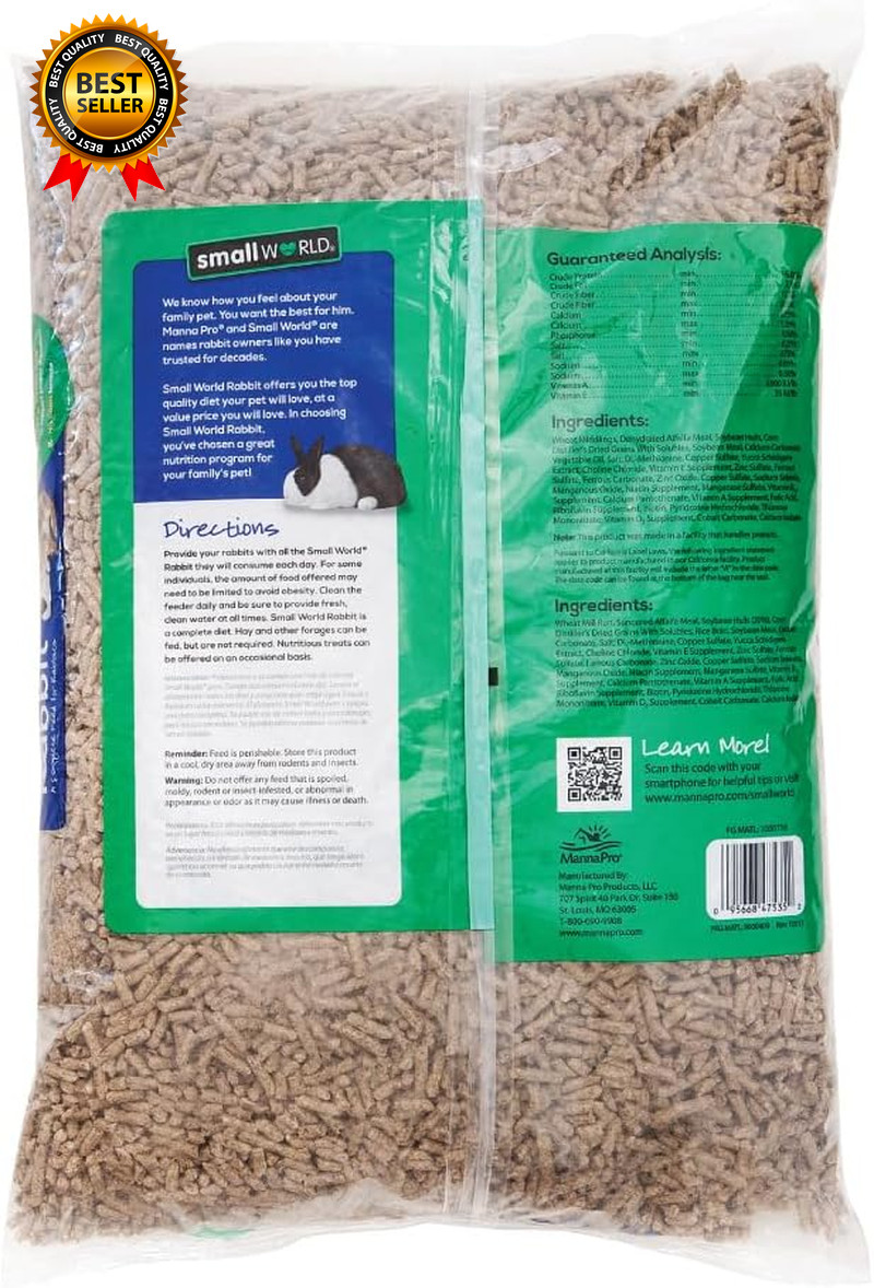 Rabbit Food, Complete Feed, Pelleted Food for Rabbits, Fortified with Essential