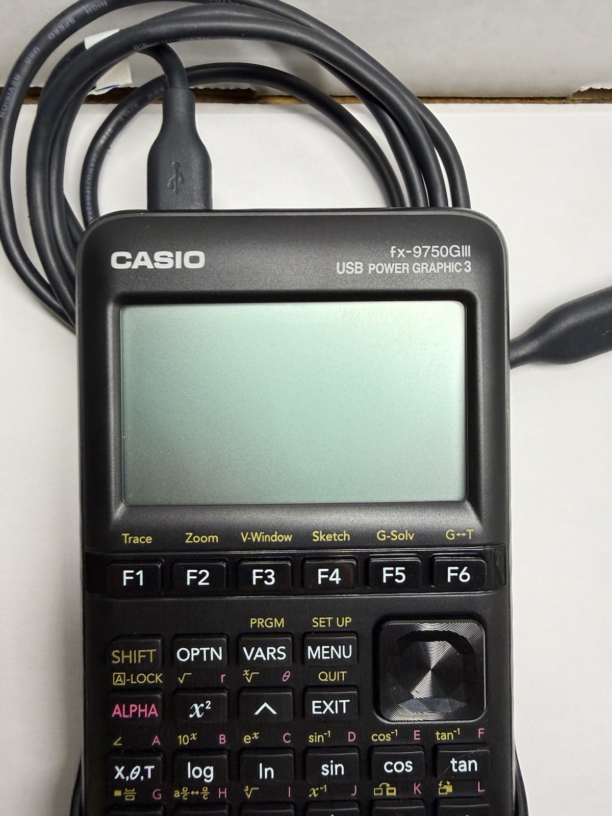 Casio fx-9750GIII Graphing Calculator – Black Python USB Power Graphic 3 w/ Wire
