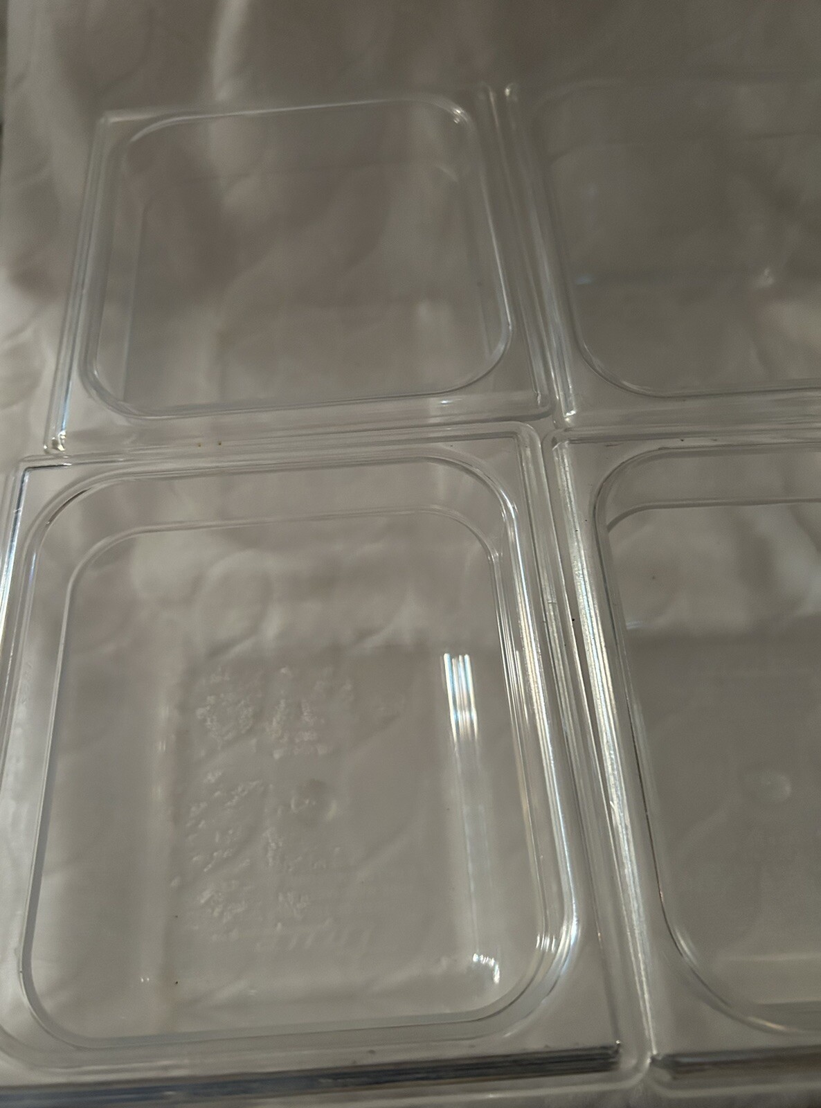6 Each True Clear Food Pan 1/6 Size 4” Deep NSF Commercial Prep Polycarbonate
