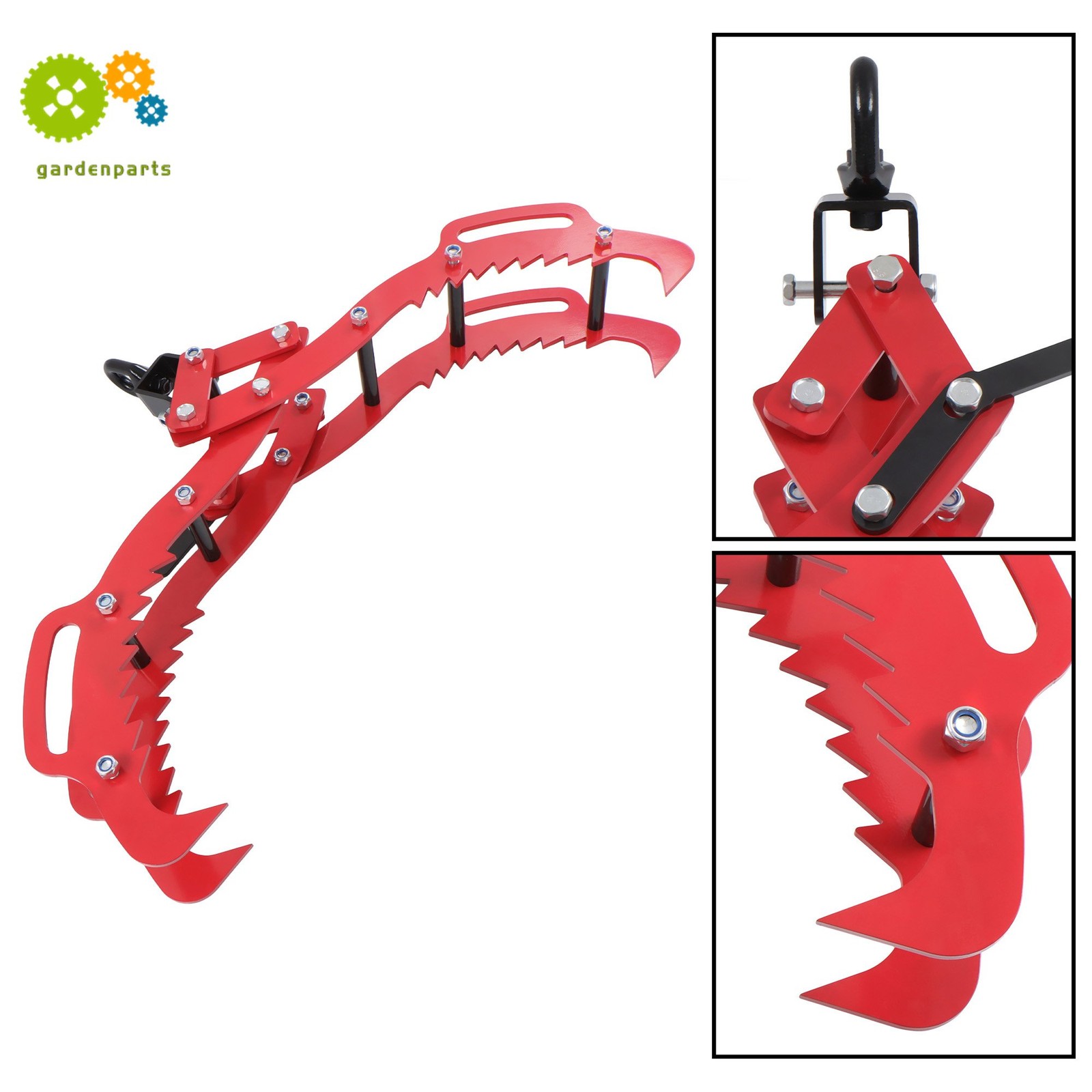 36inch Log Lifting Tongs Log Grapple Hook 4 Claw Fits For Tractor Logging Tongs